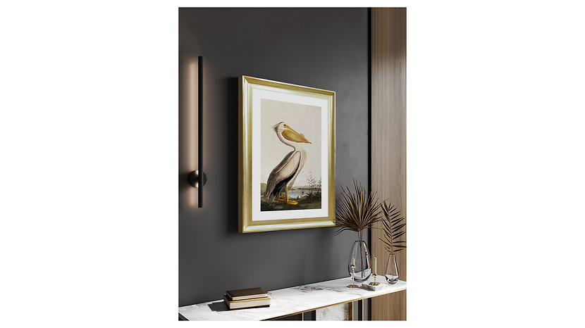 Obraz w ramie Pelican Over The Water 58x68 cm
