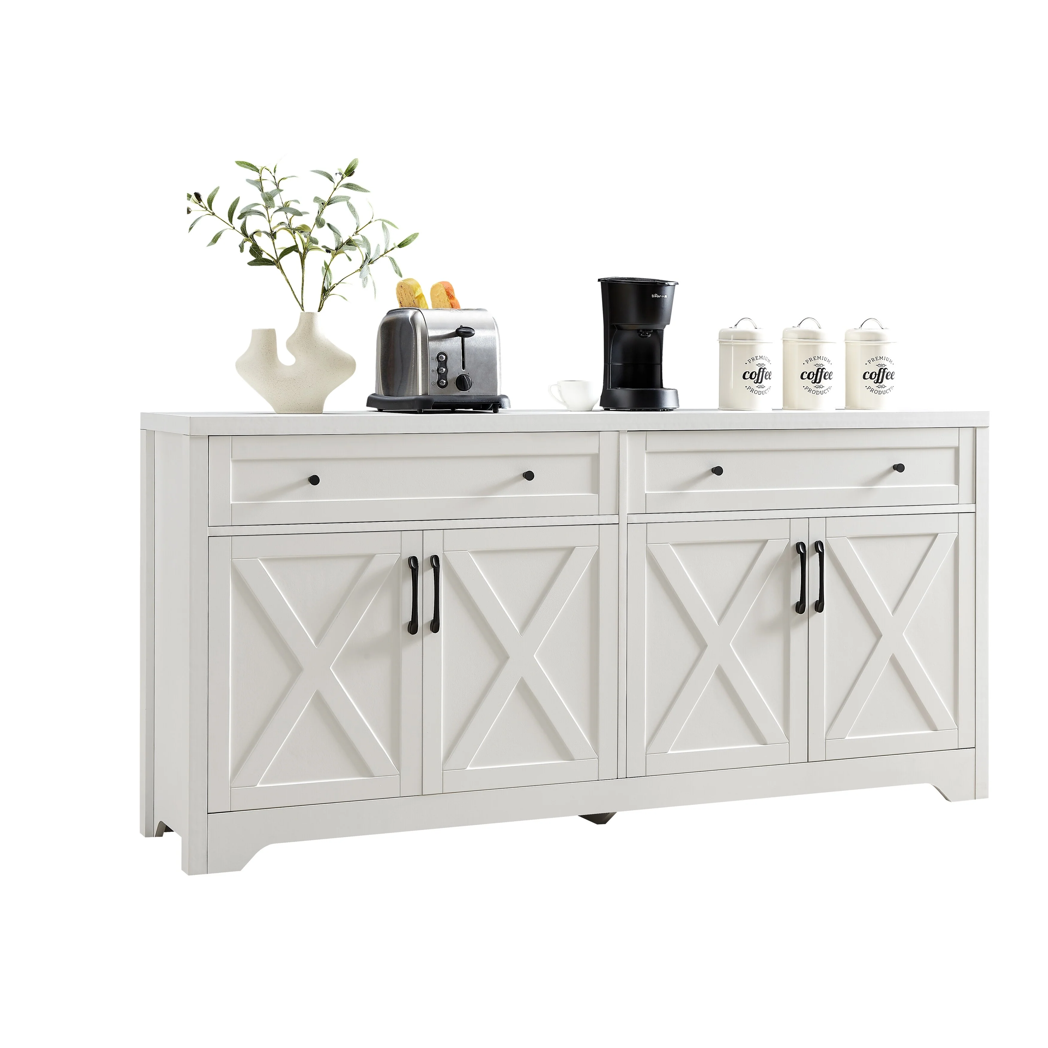 Capacity TV Cabinet for Versatile Storage - Multifunctional Console Combines TV Stand, Bookshelf