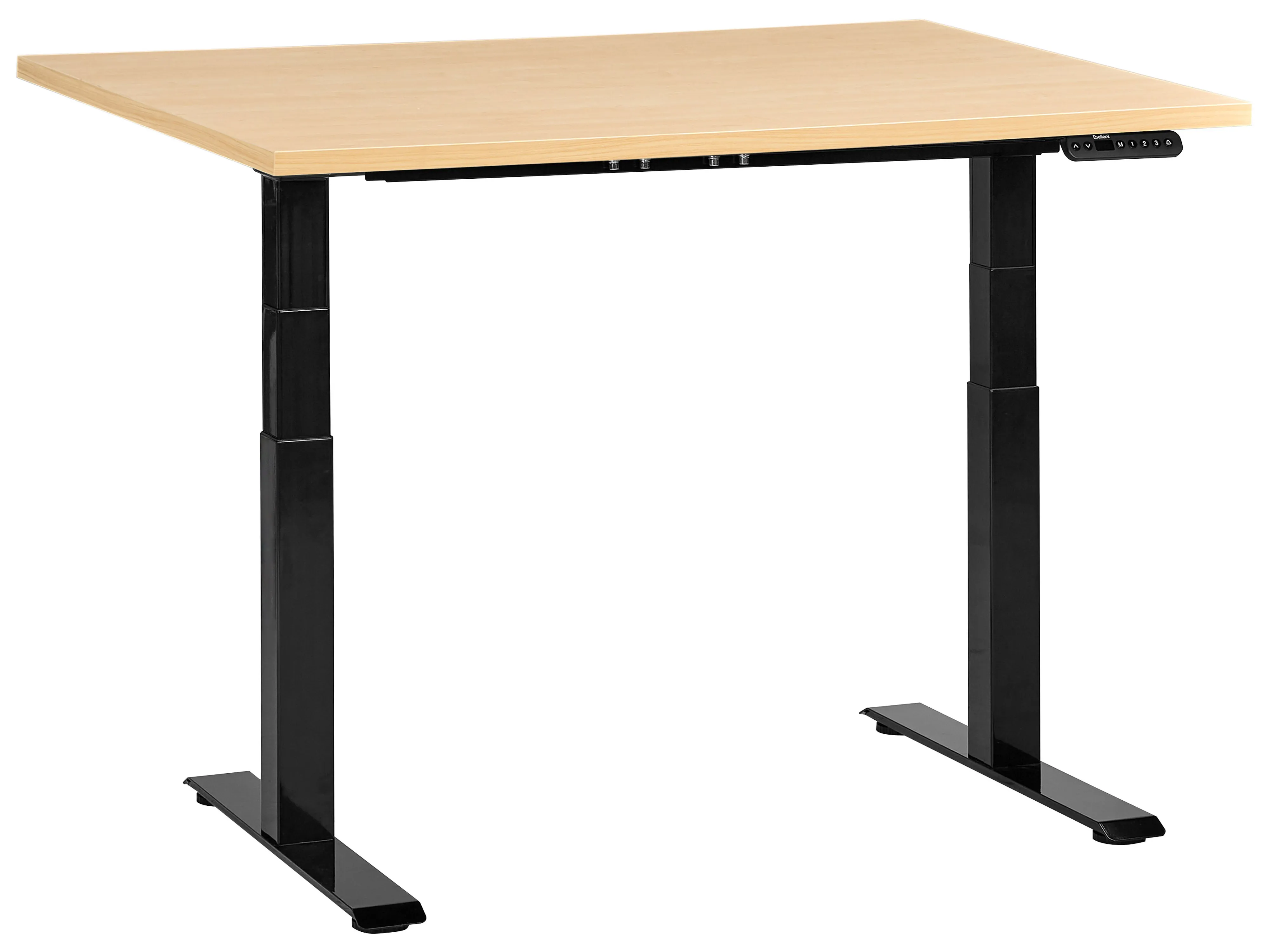 Electric Adjustable Standing Desk DESTINES Black/ Light Brown 120 cm 72 cm