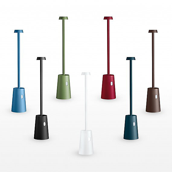 Lampe de Table Rechargeable TAG AluminiumAutonomie 25h Charge 4h Stabilité Sur Table Large Choix de Couleurs