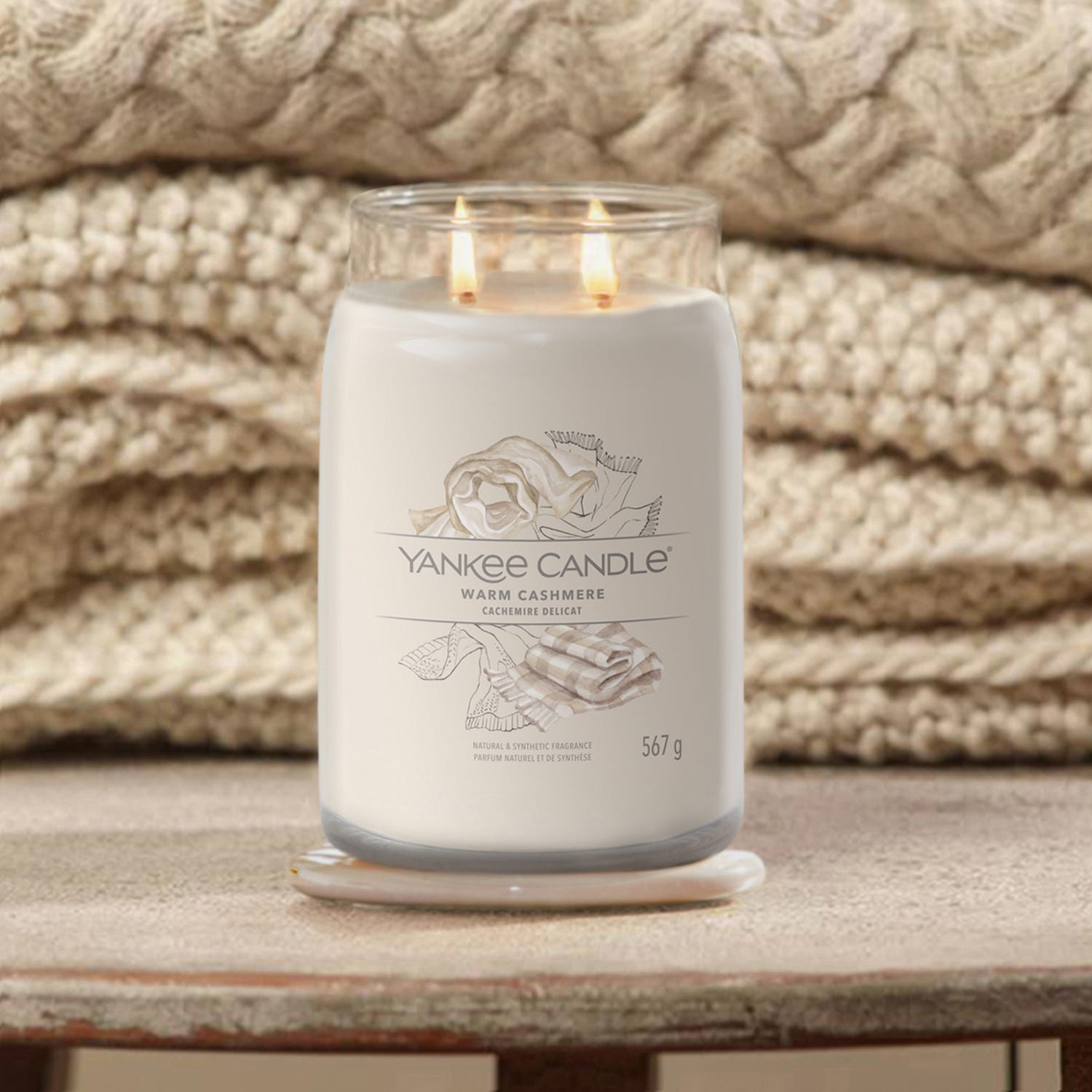 Warm Cashmere, candela in giara grande Yankee Candle