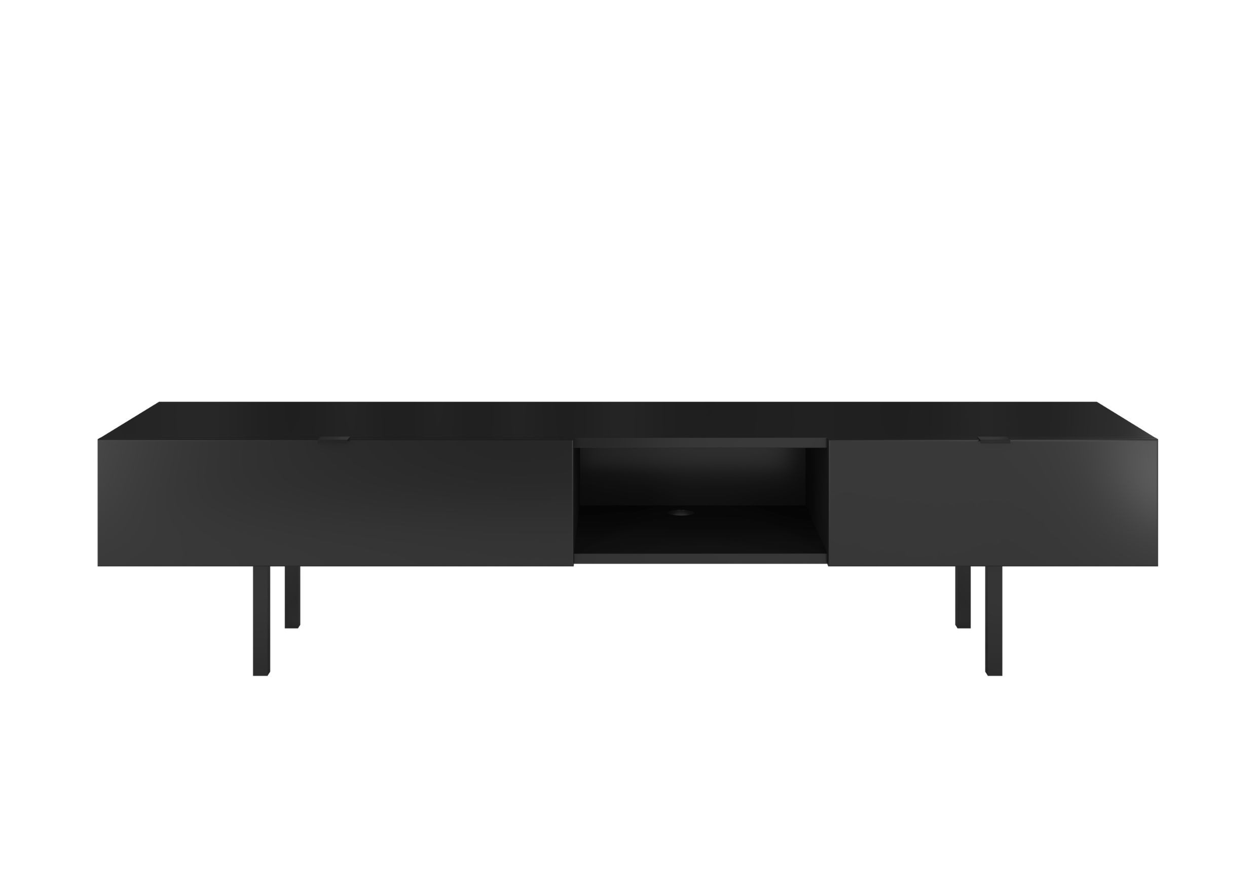 Czarna szafka RTV z szufladą Skandica MYWAY / szer. 180 cm