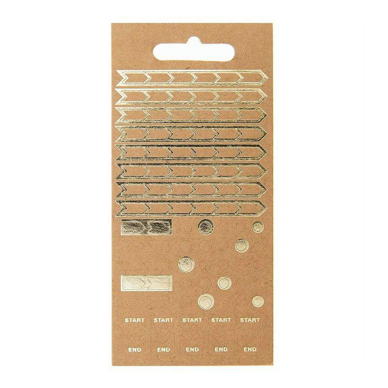 KRAFT - 10 feuilles d'autocollants registre papier kraft