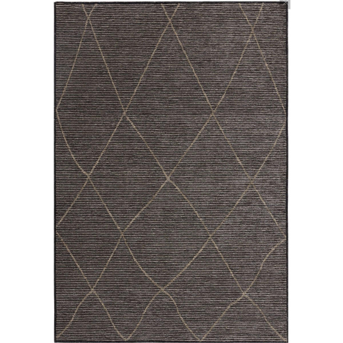 BLUEBERRY - Tapis de salon en jute noir 120x170 cm