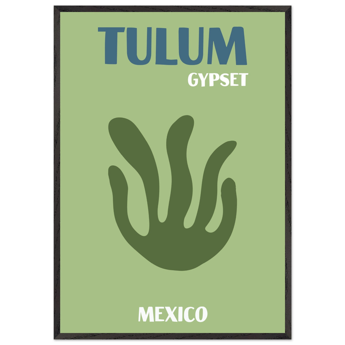 Artfulprints Poster met Lijst Mexico - Tulum Gypset  - 70x100 cm - Groen