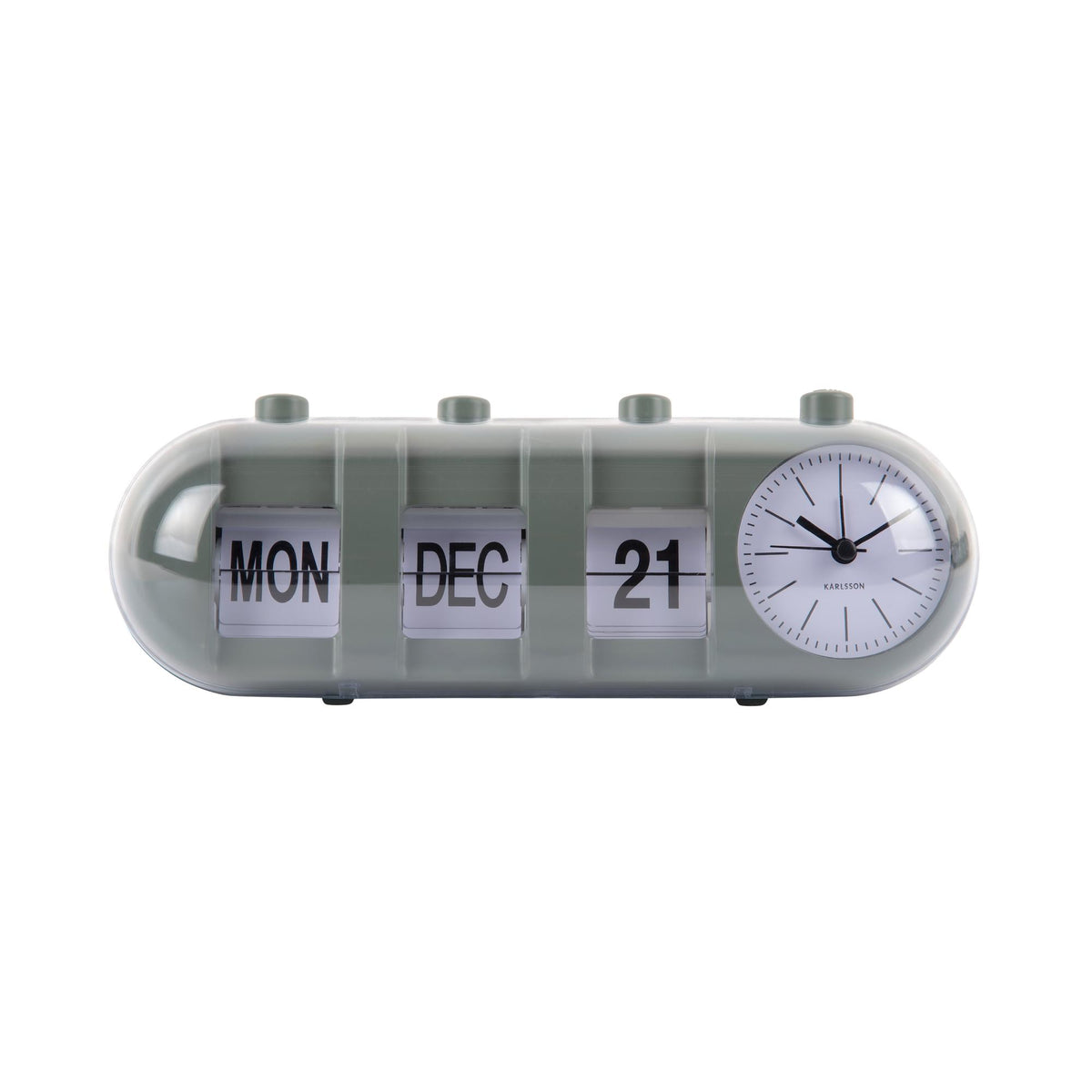 Karlsson wekker Retro Tube - groen - 9x26x9.3cm