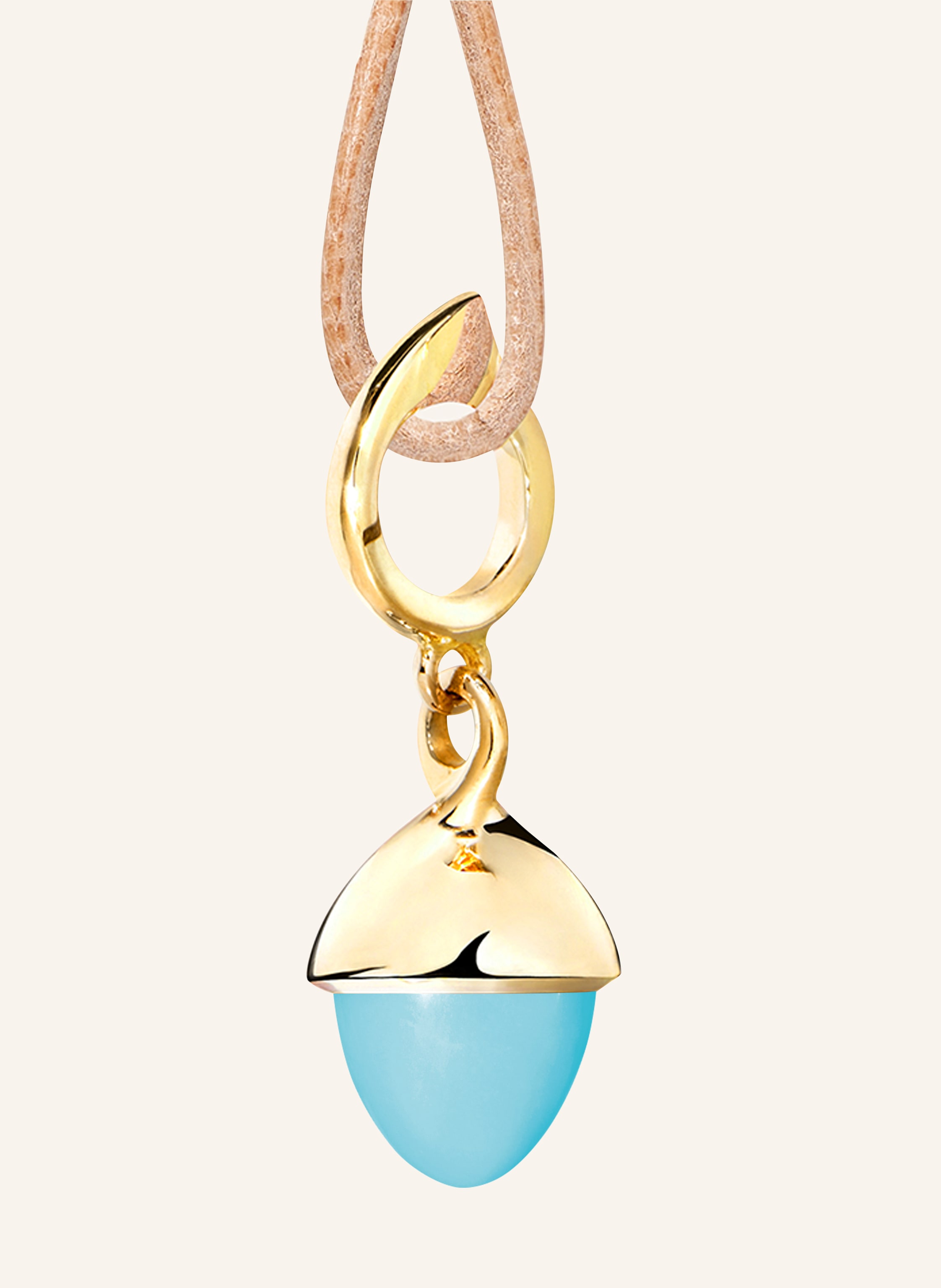 TAMARA COMOLLI Anhänger PENDANT MIKADO FLAMENCO TURQUOISE Türkis 18K Gelbgold