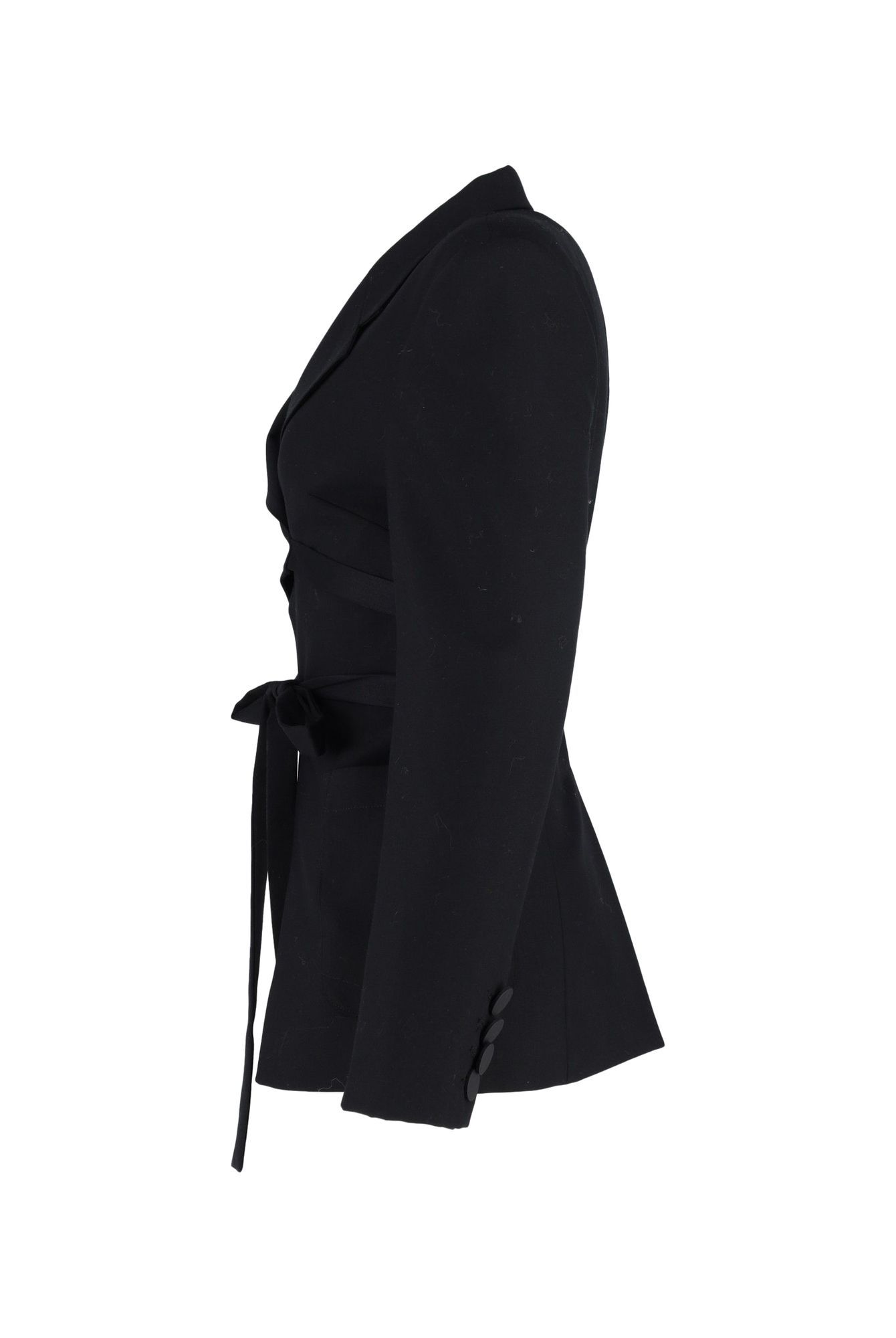 Christopher Esber Preloved Tie-Waist Blazer in Black Polyester