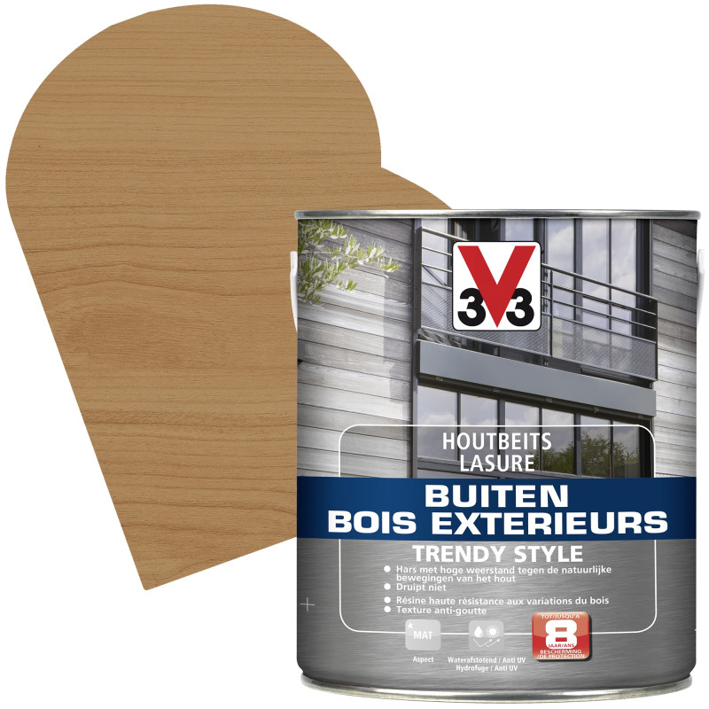Lasure pour bois extérieur Trendy Style cèdre vieilli 2,5 L V33