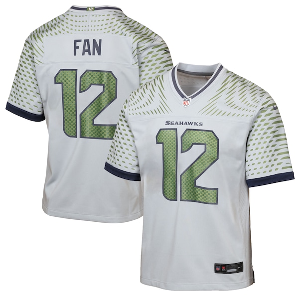 12s Seattle Seahawks Nike Youth 2025 Rivalries Collection Game Jersey - Wolf Gray