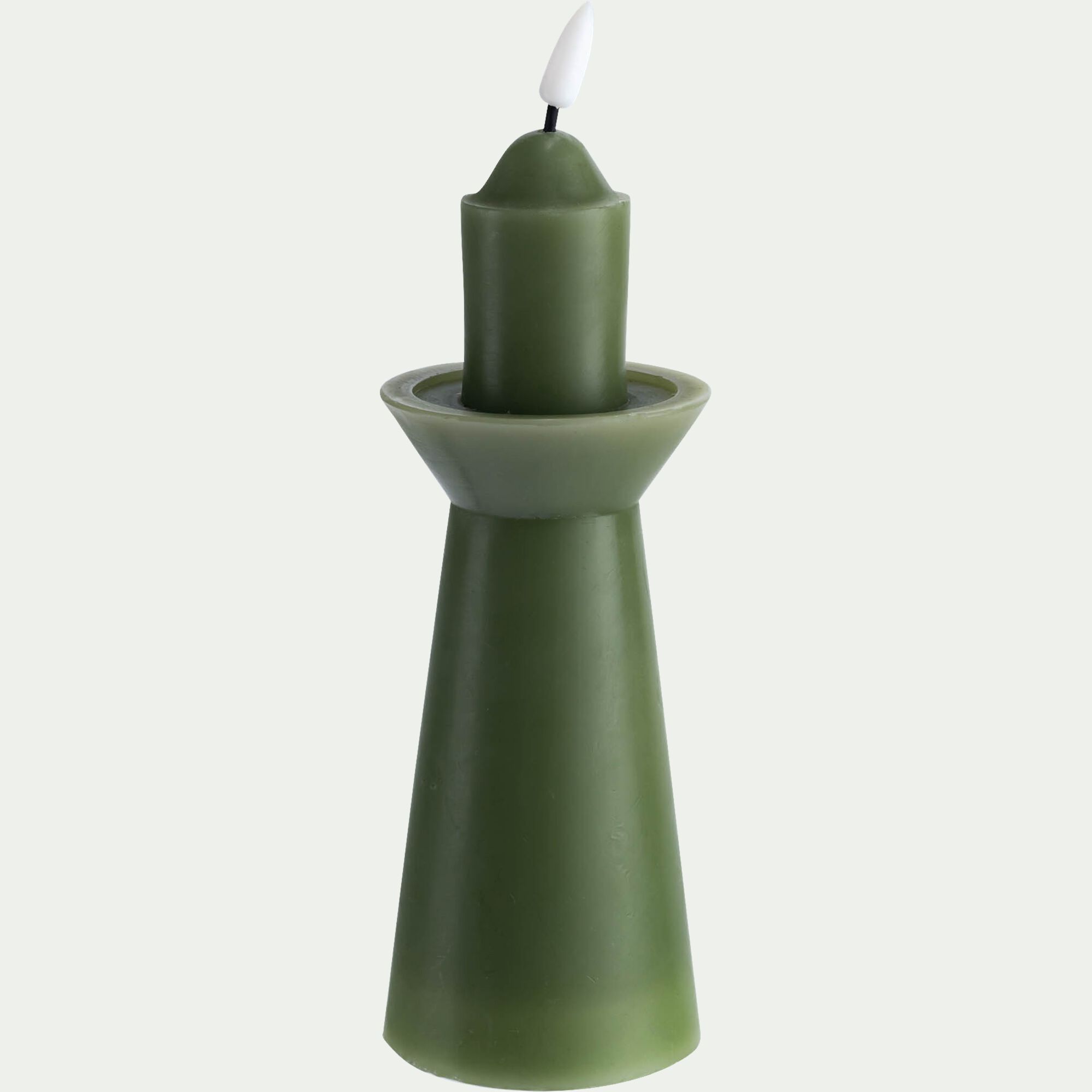NAYA - Bougie à LED D6,9xH23,4cm - vert