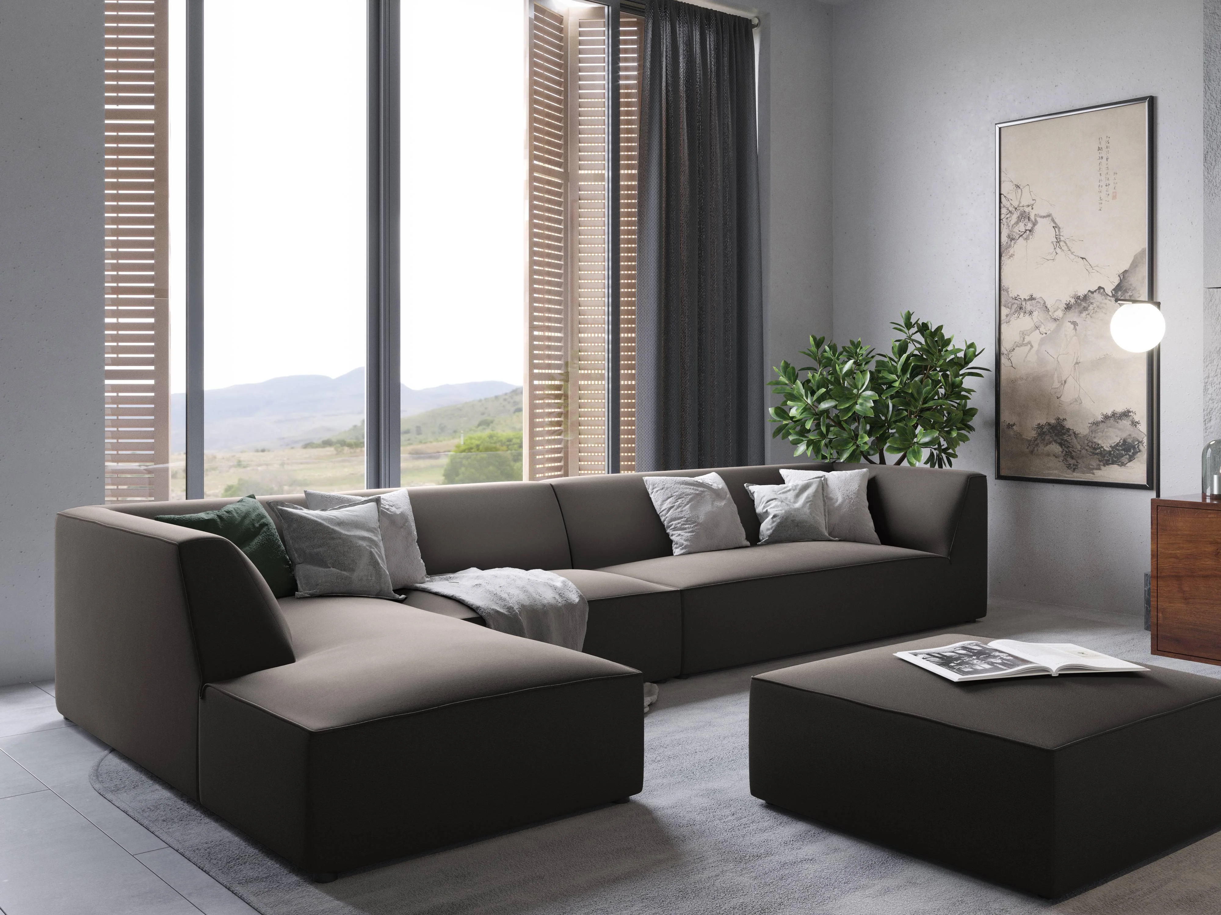 Hoekbank Sao velvet links
