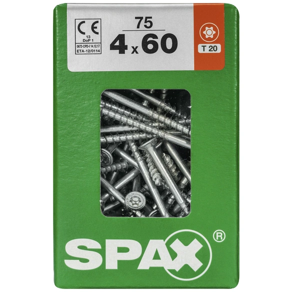 Universalschraube, 4 mm, Stahl, 75 Stk., TRX 4x60 L