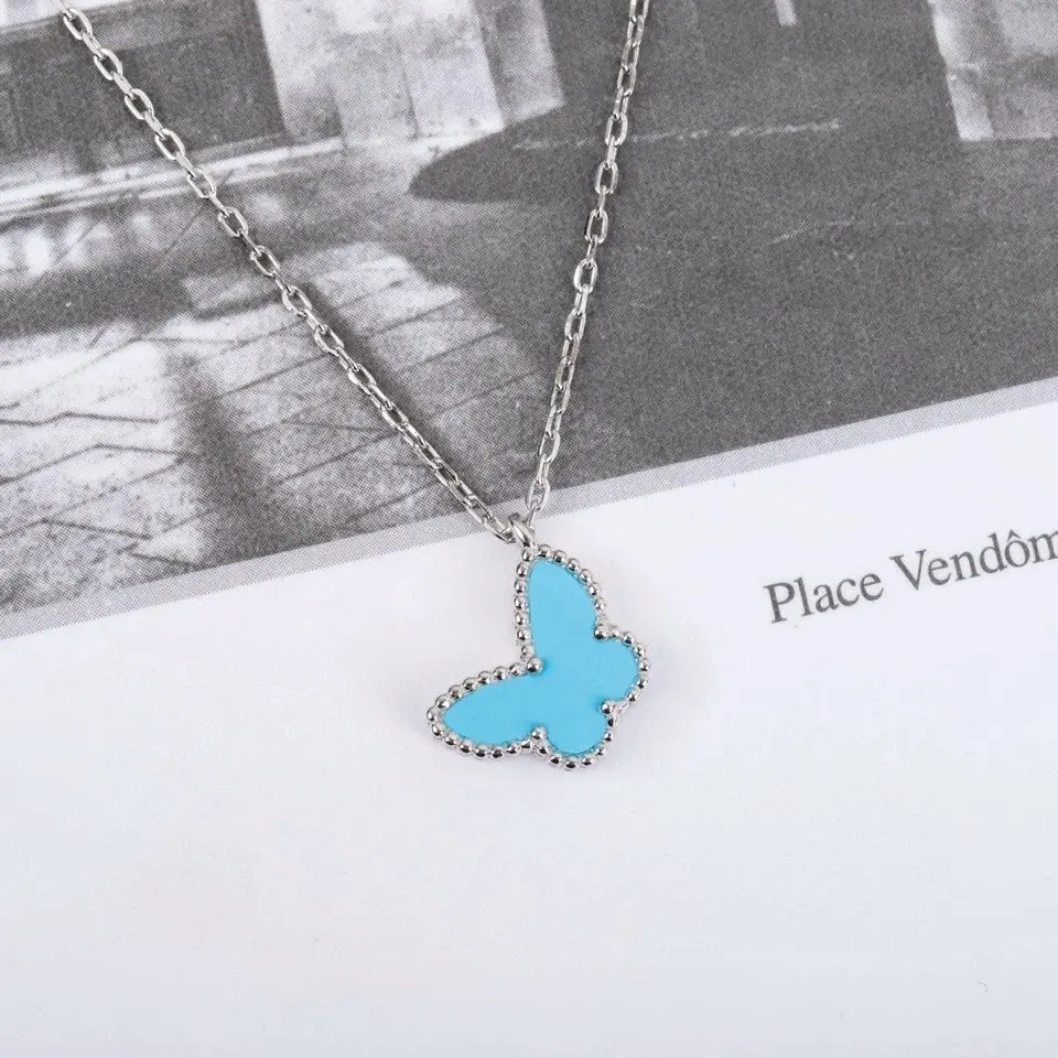 Van Cleef&Arpels VCA turquoise butterfly Necklace