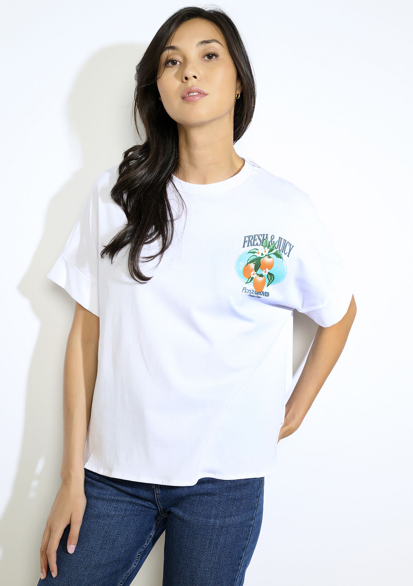 Fruitige print t-shirt