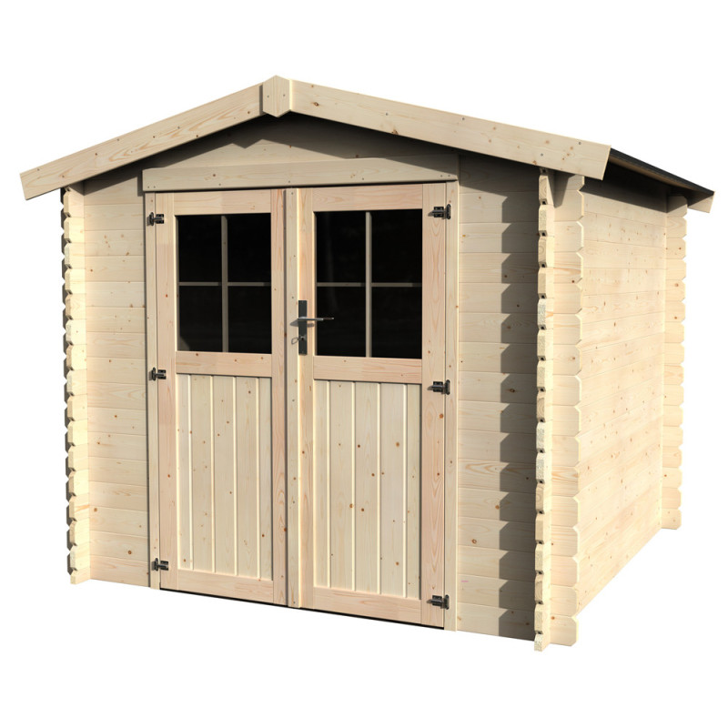 Abri de jardin en bois Flandre 28 mm 2,58 x 2,58 m DÉCOR ET JARDIN