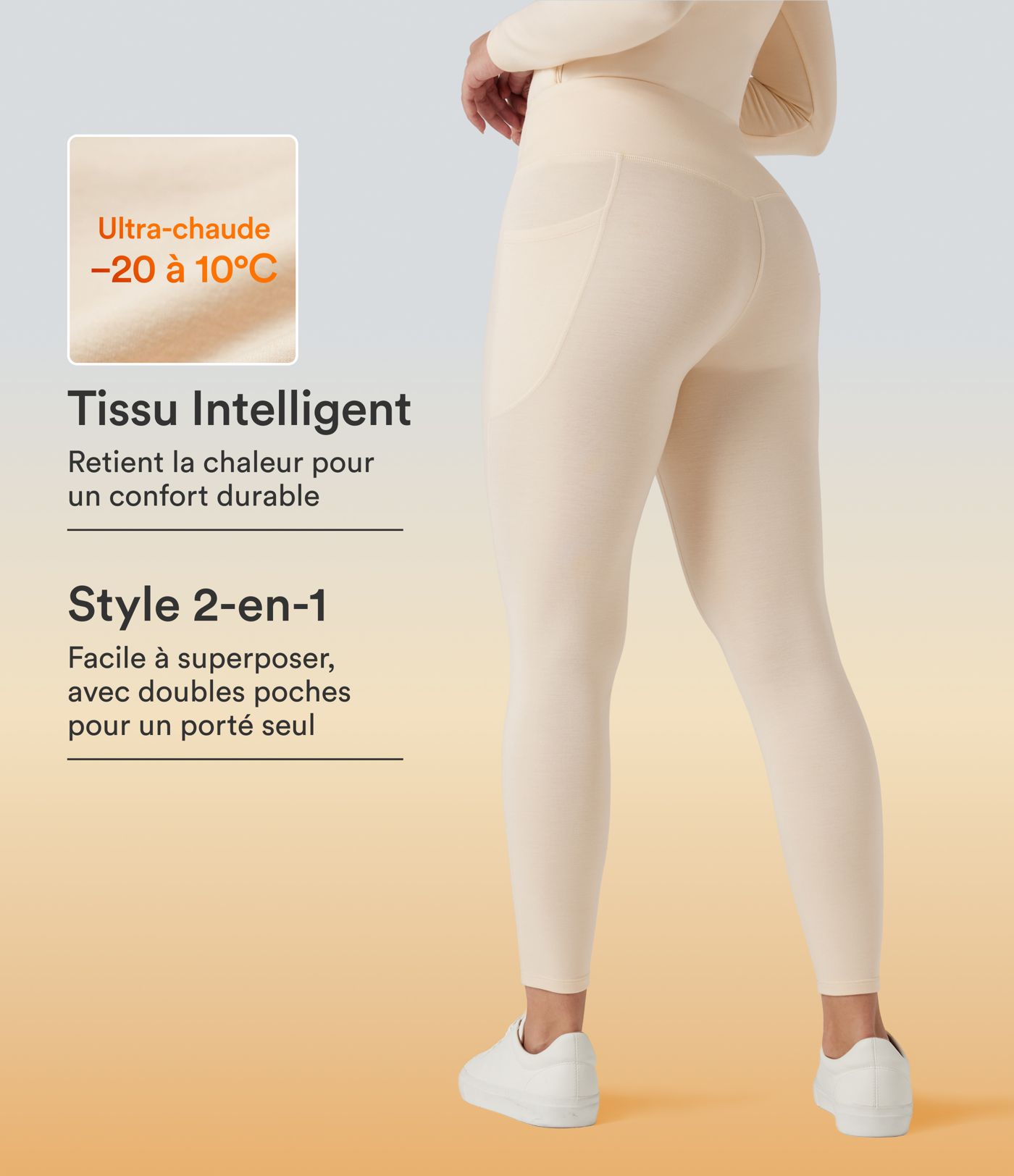 Legging chauffant taille haute Halara HeatCore avec poches