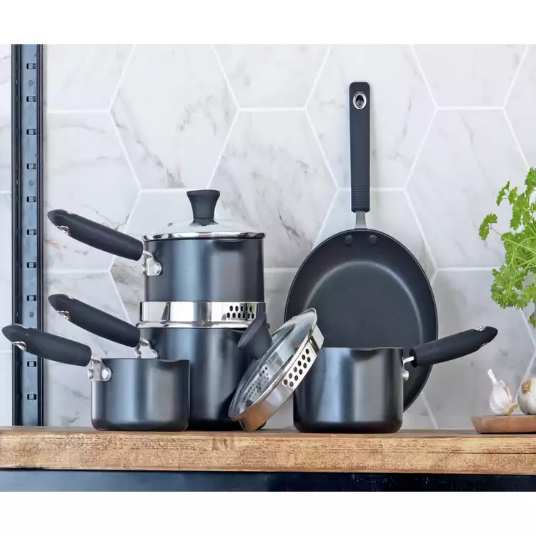 Habitat 5 Piece Pan Set - Black