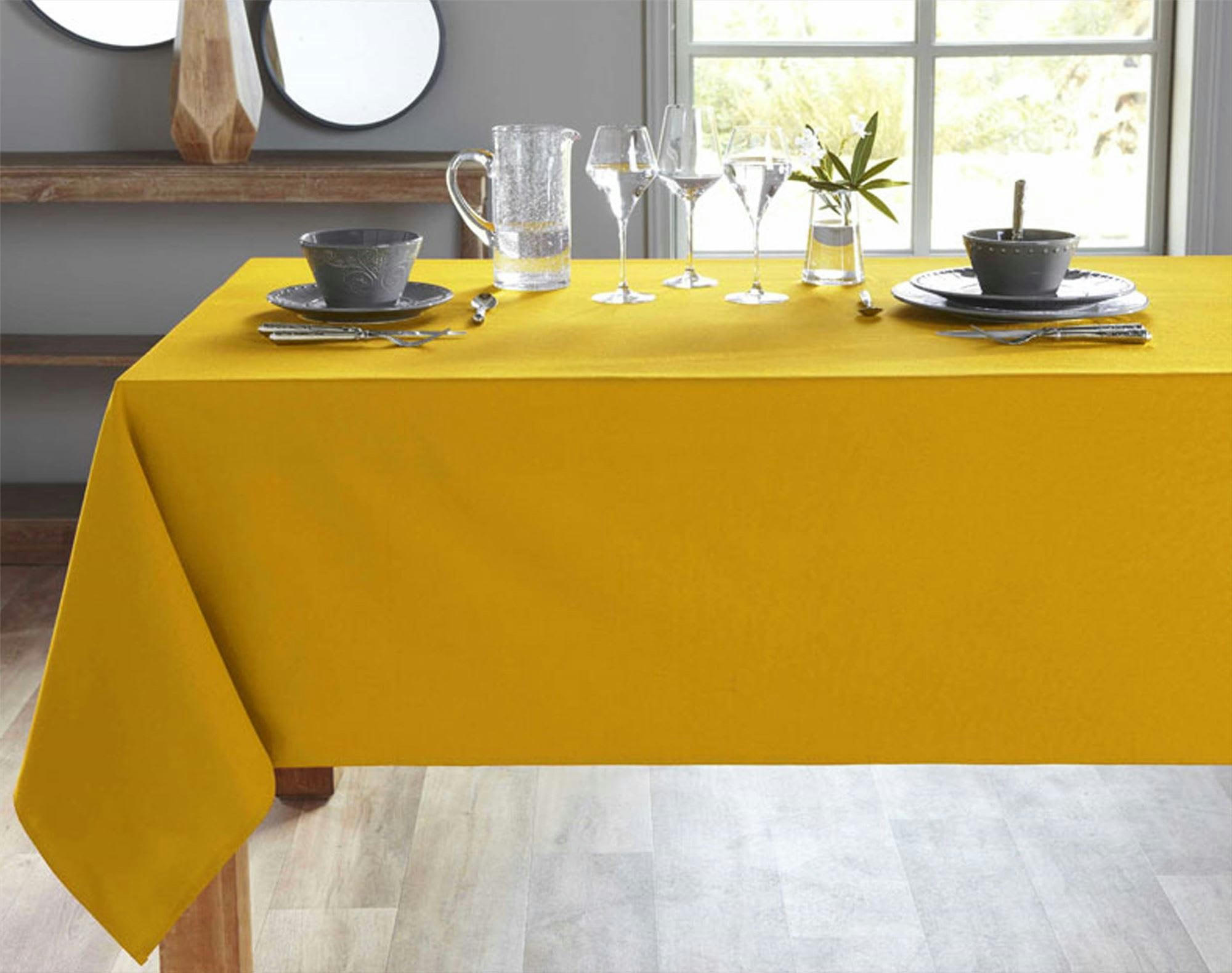 LONA - Nappe 150x250 jaune ocre en coton