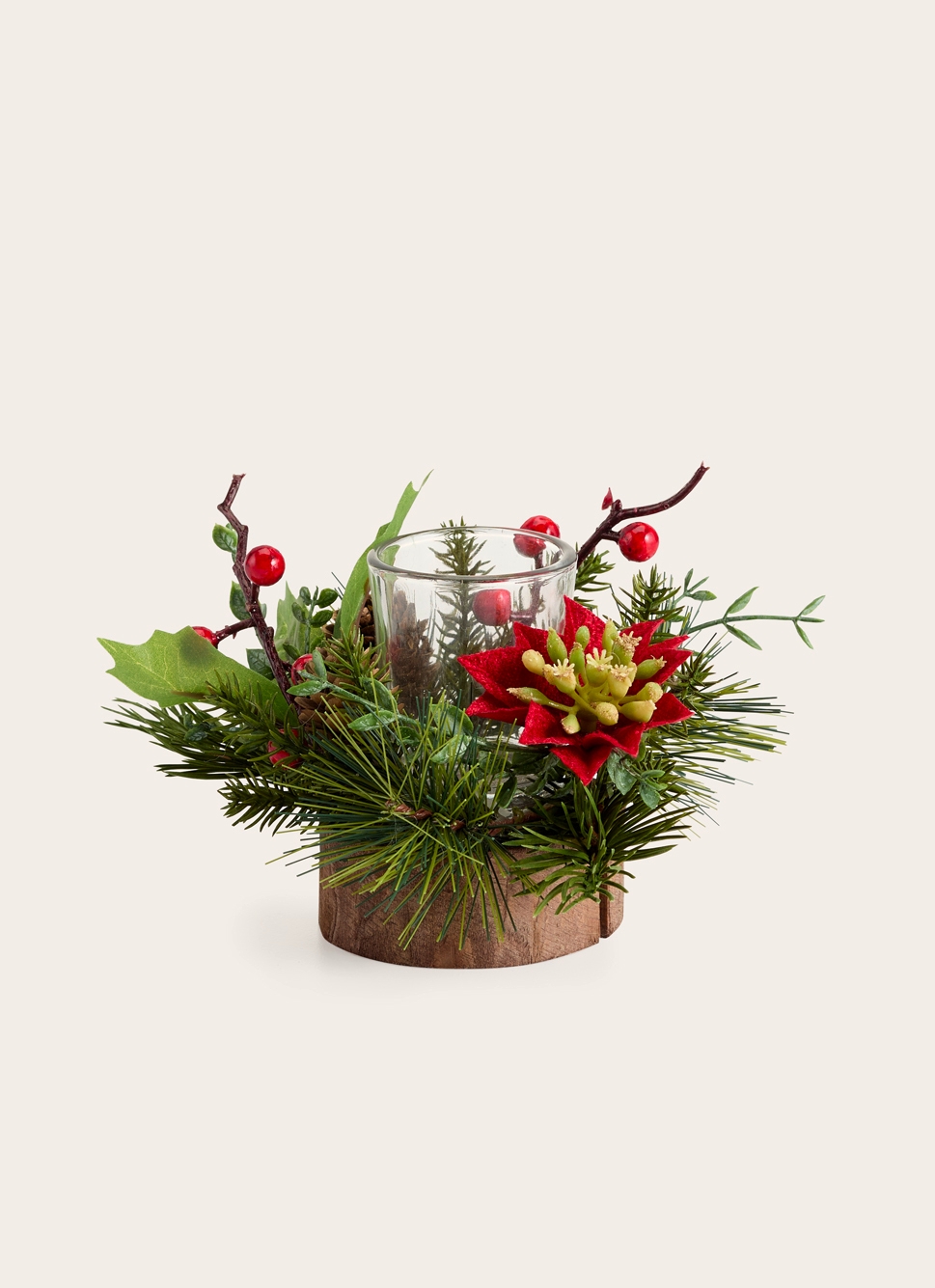 PHOTOPHORE FLEURS ET BAIES ROUGE OPERA