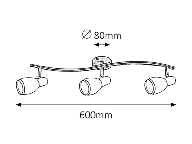 Lampa sufitowa Elitechromowana biała 3xE14x3x MAX 40W IP20 Rabalux