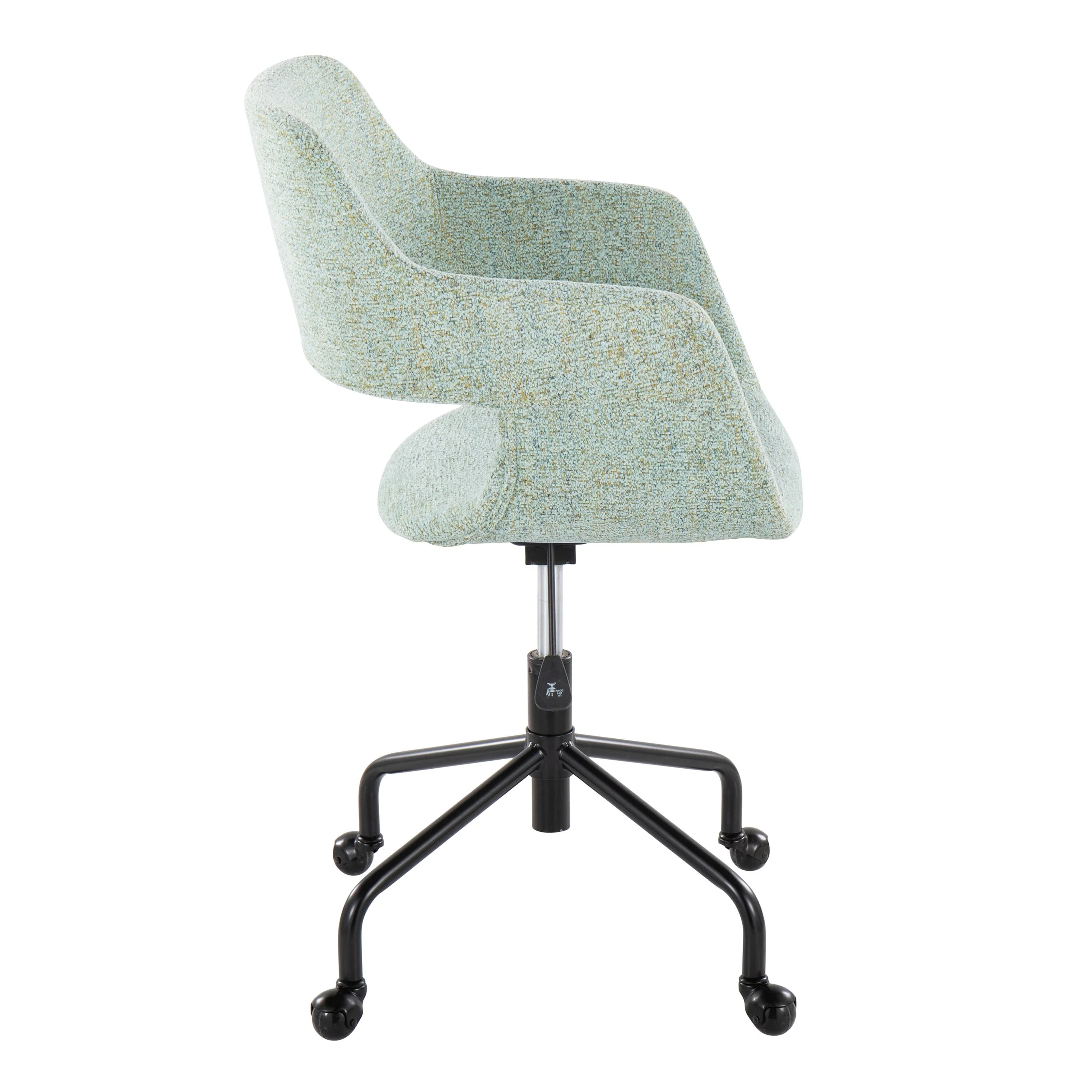 Contemporary Adjustable Office Chair with Ergonomic Design and Premium Faux Leather Upholstery