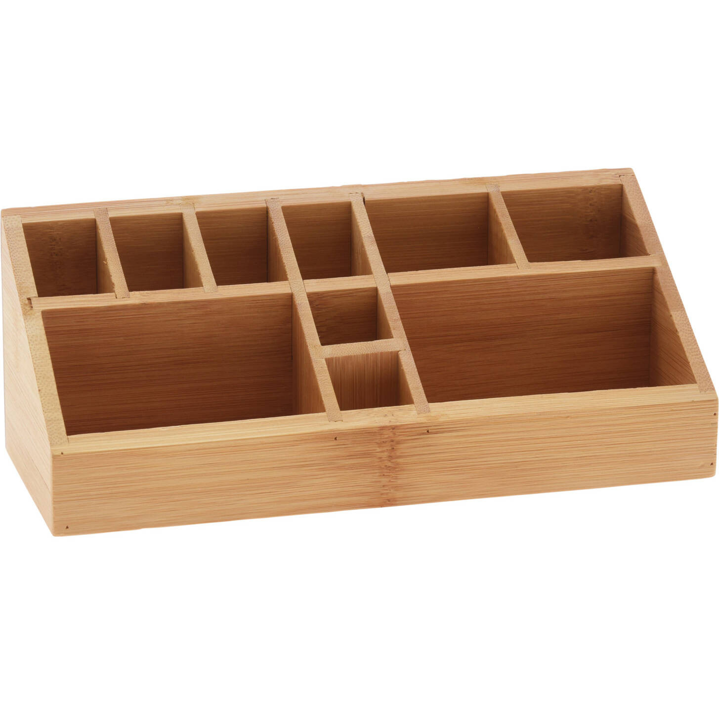 Organizer na kosmetyki bambusowy, naturalny, 23 x 9 x 8,5 cm