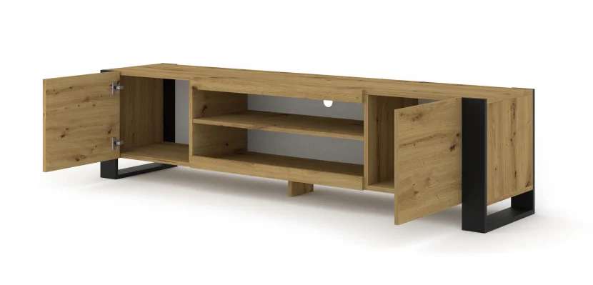 Szafka RTV komoda MONDI 188 cm dąb artisan stojąca