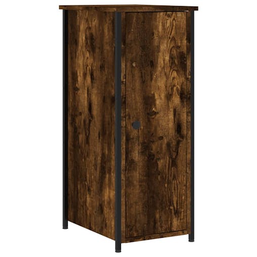 NNEVL Bedside Cabinets 2 pcs Smoked Oak 32x42x80 cm Engineered Wood