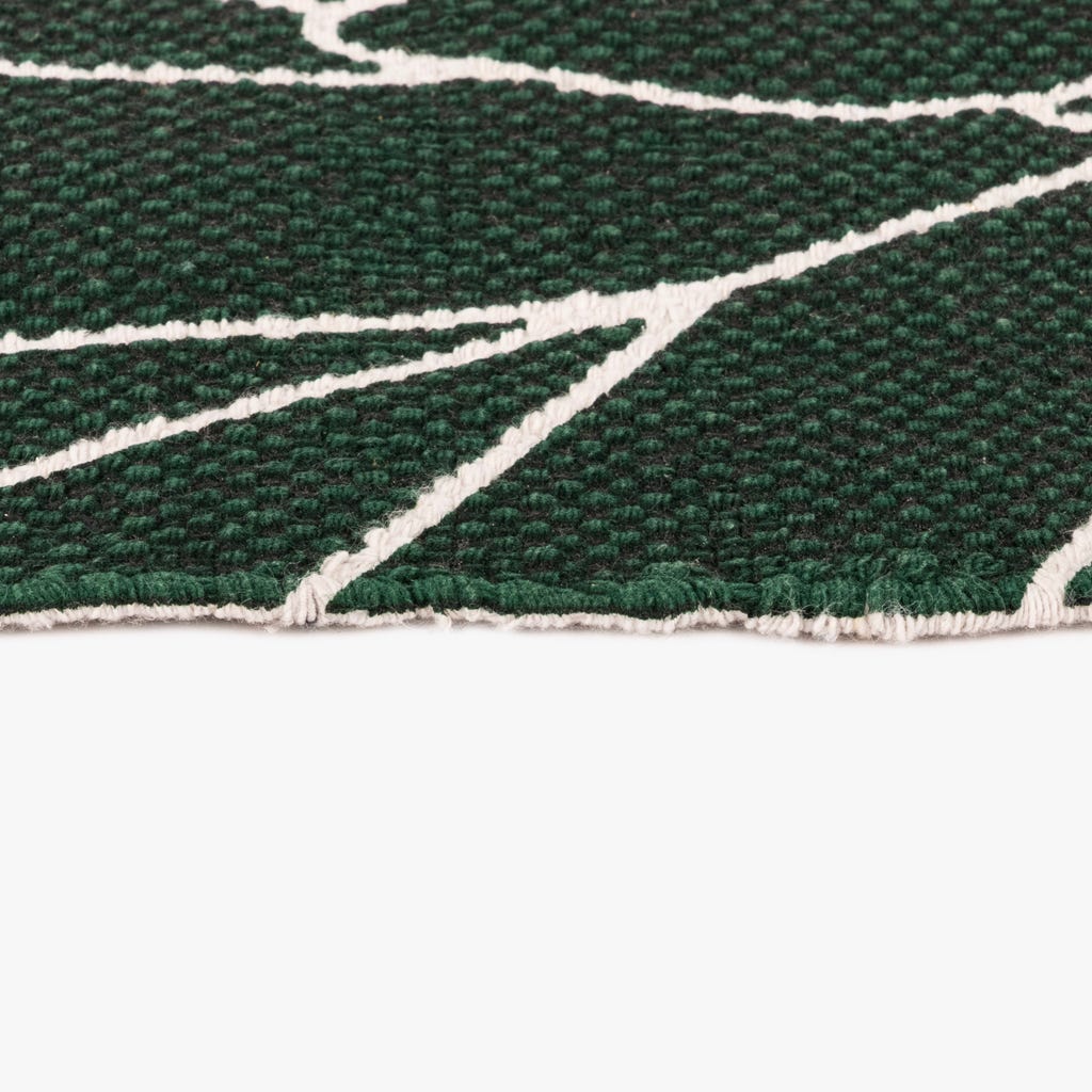 Tapete algodão folhas verde 200x300 GREEN SENSE