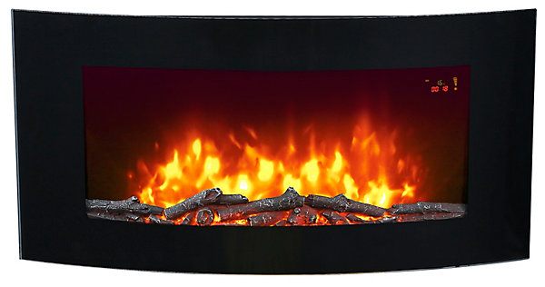 Cheminée électrique effet flamme 2000W noir