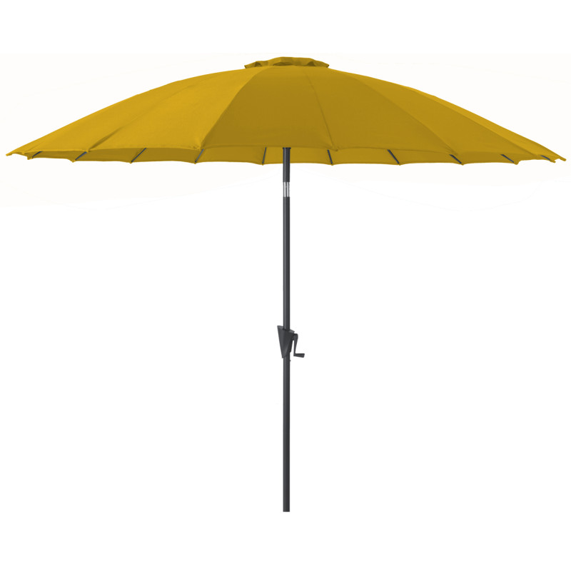 Parasol droit inclinable Pagode curry Ø 300 cm