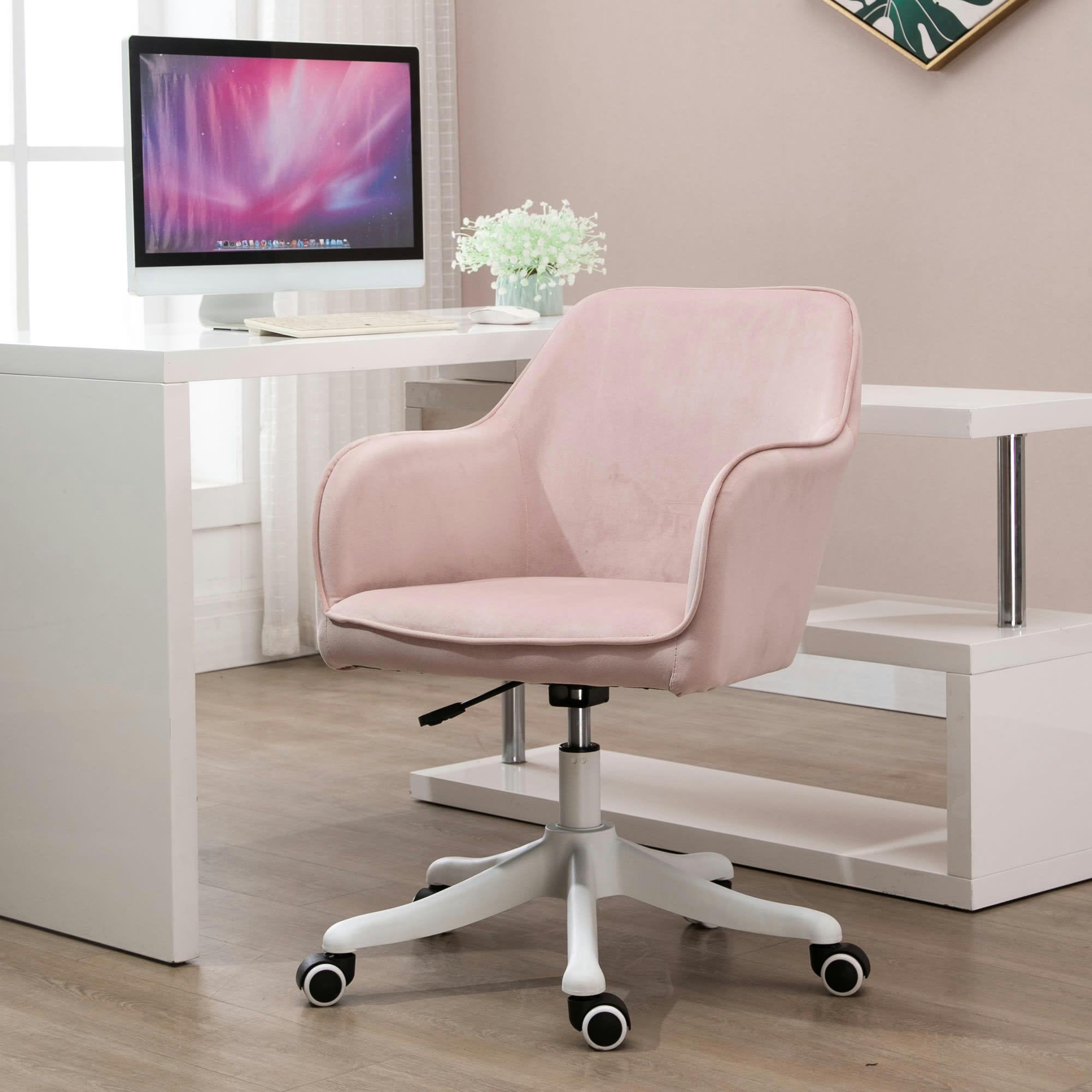 - Chaise de bureau massante velours