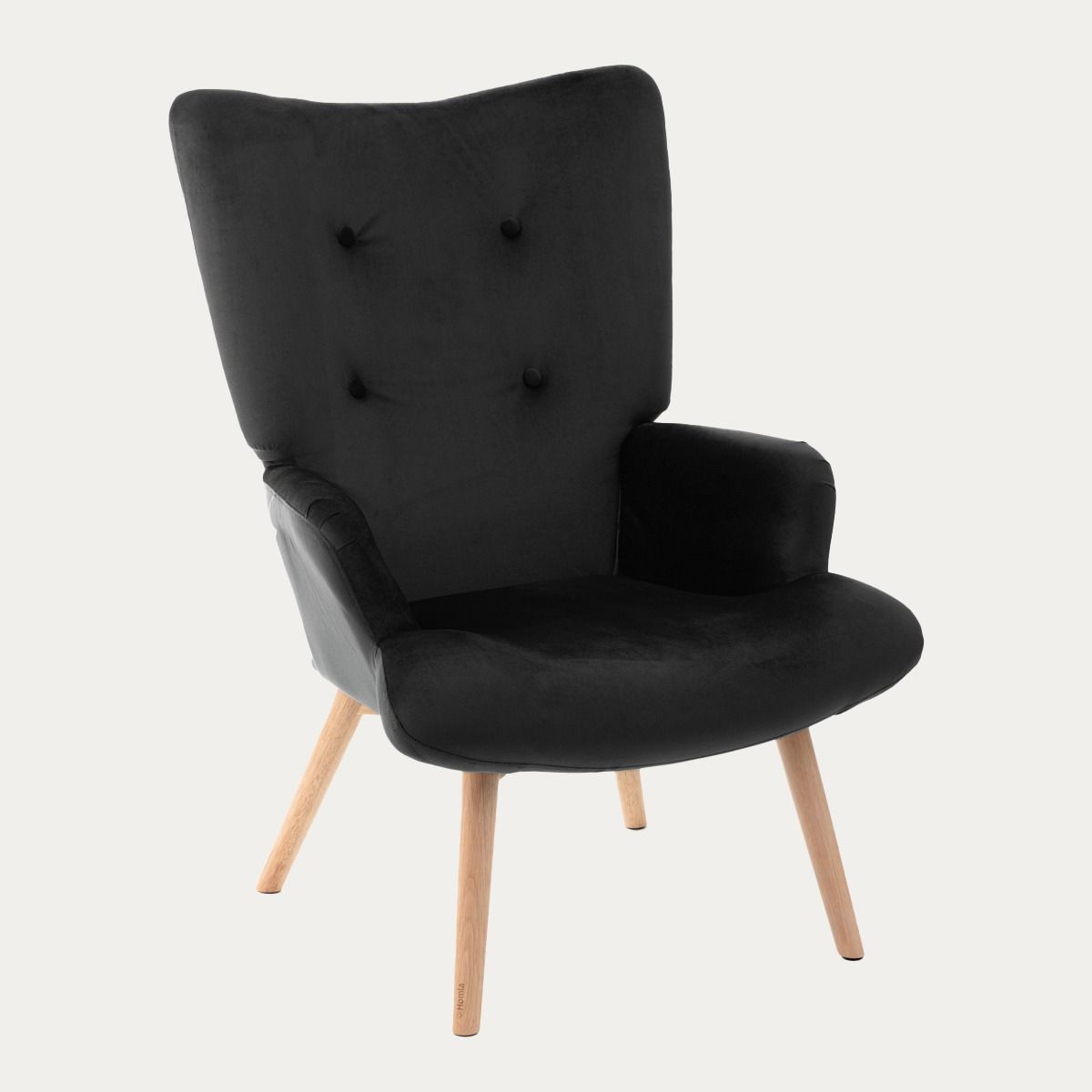 Fotel MOSS czarny 70x55x95 cm