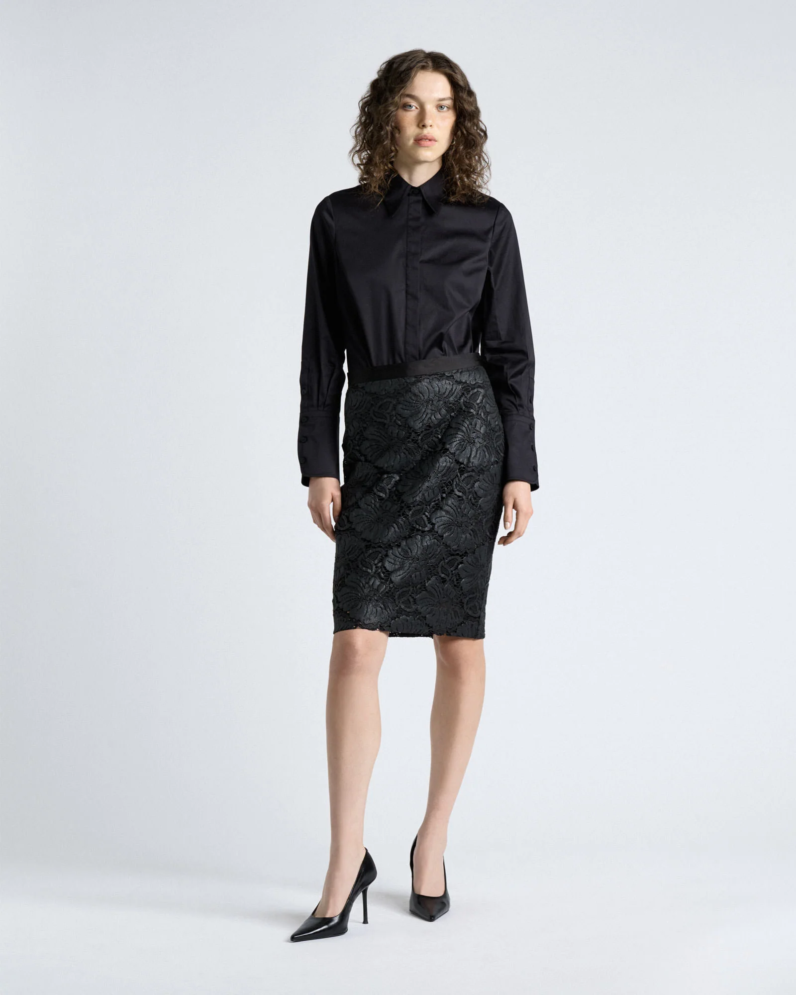 Topstitched Cotton Shirt