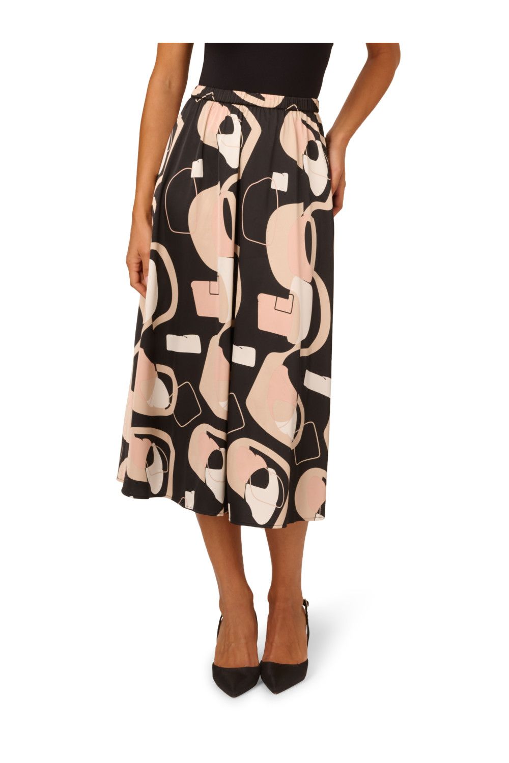 Adrianna Papell Printed Maxi A-Line Skirt