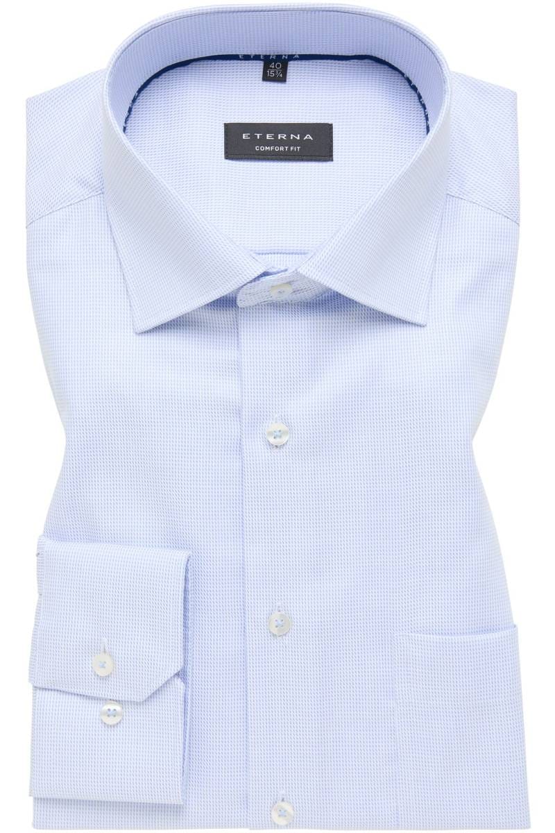ETERNA Comfort Fit Hemd hellblau, Strukturiert