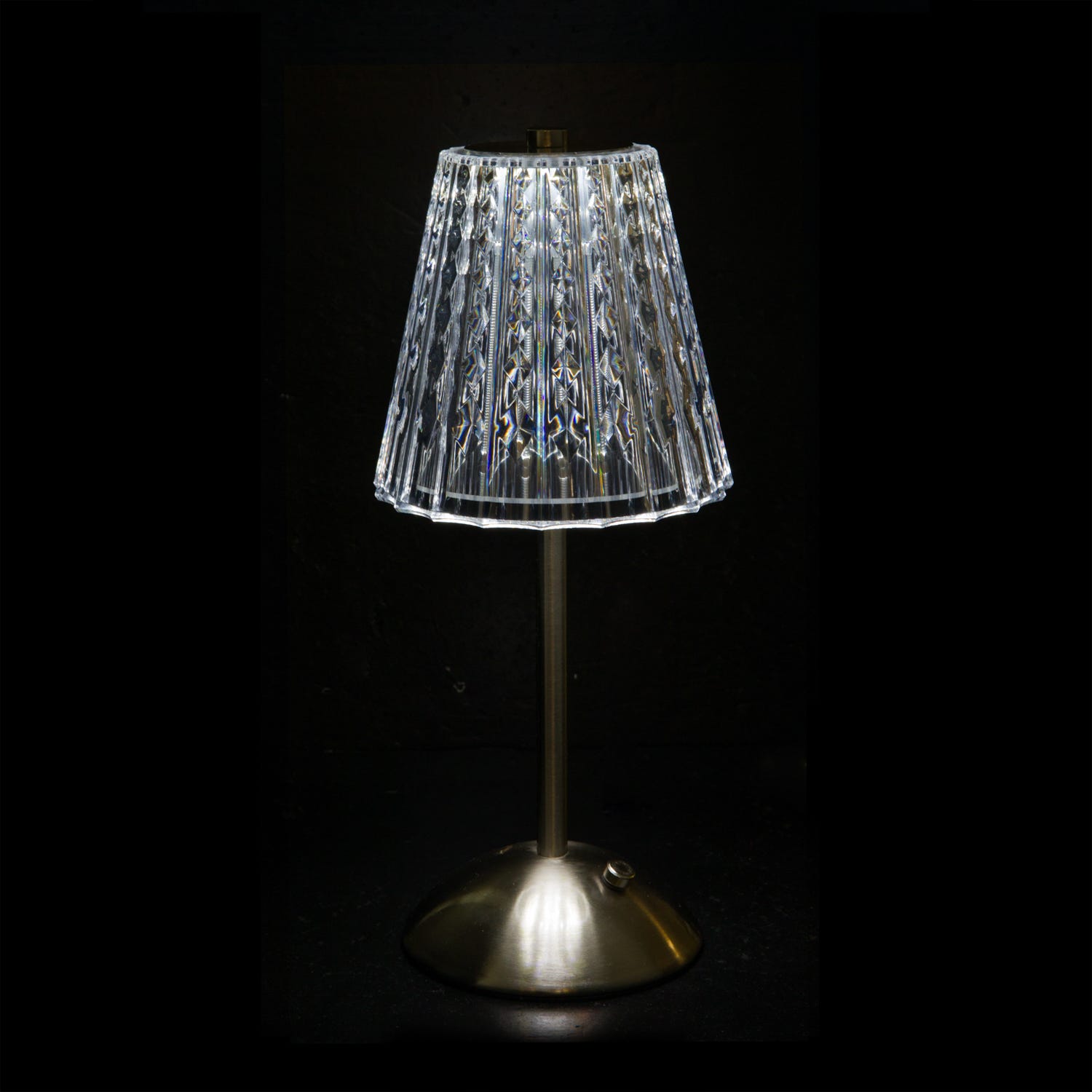 Lampada da tavolo LED touch cromata – 30 cm Diamond