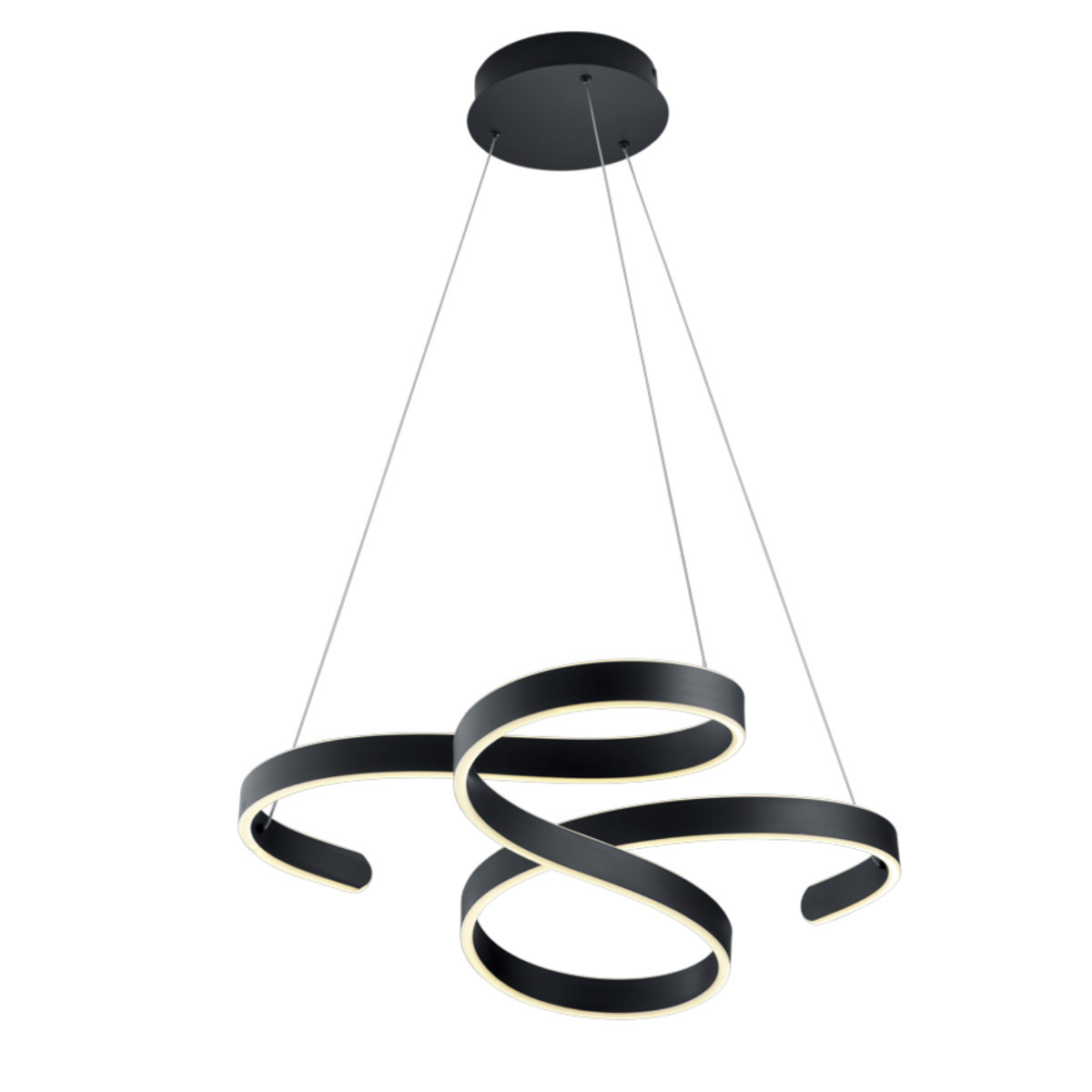 Lampa wisząca FRANCIS czarno-biała LED 1x52W Ciepła biel 6500lm Trio