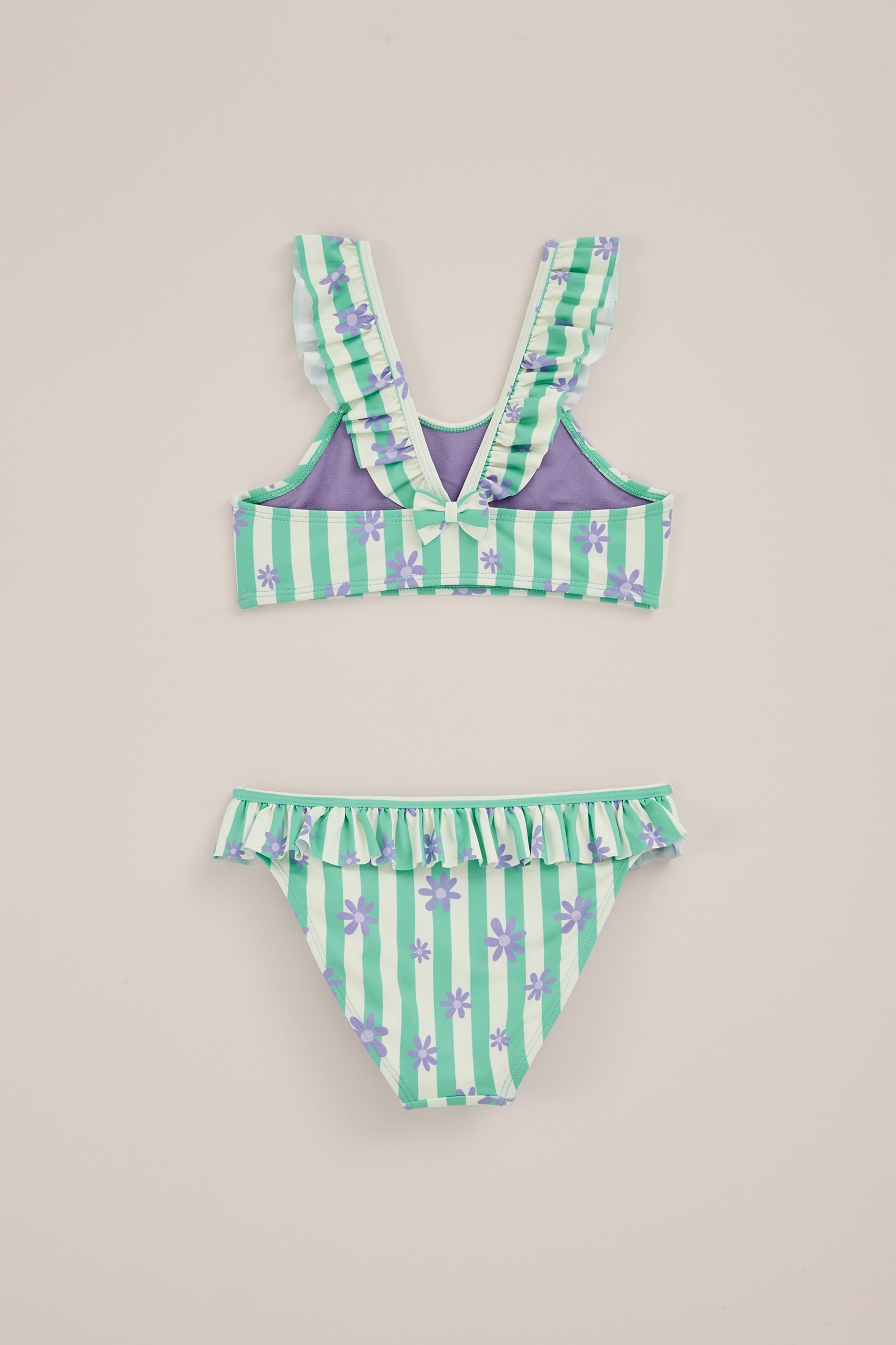 Meisjes bikini met print en ruches