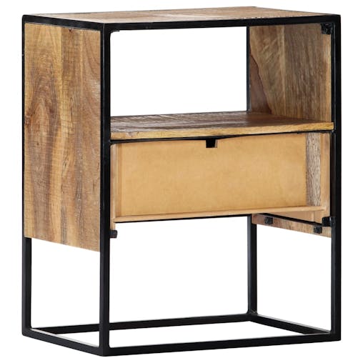 NNEVL Nightstand 40x30x50 cm Solid Mango Wood