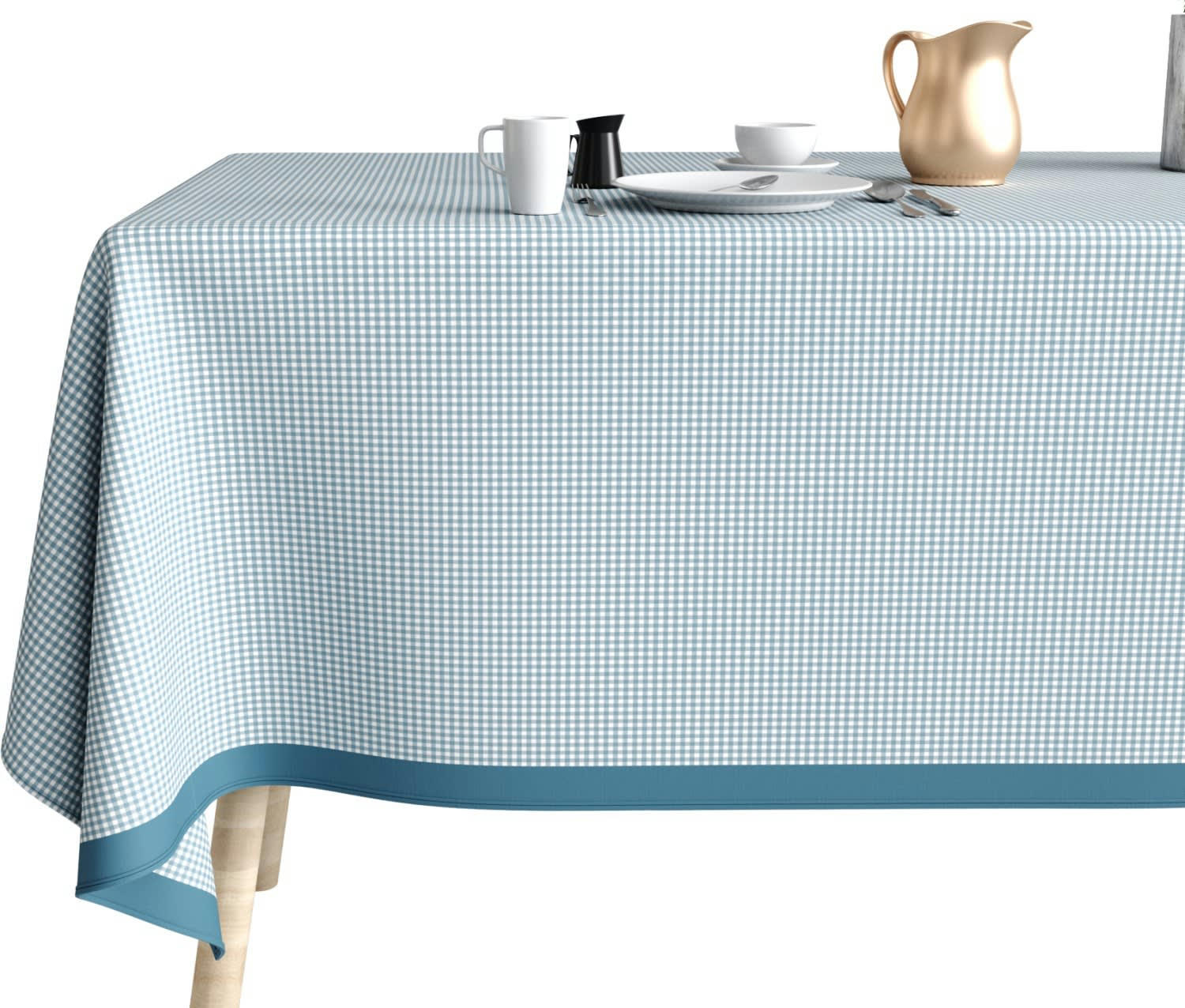COTE NAPPE - Nappe coton bleu 140x250 cm