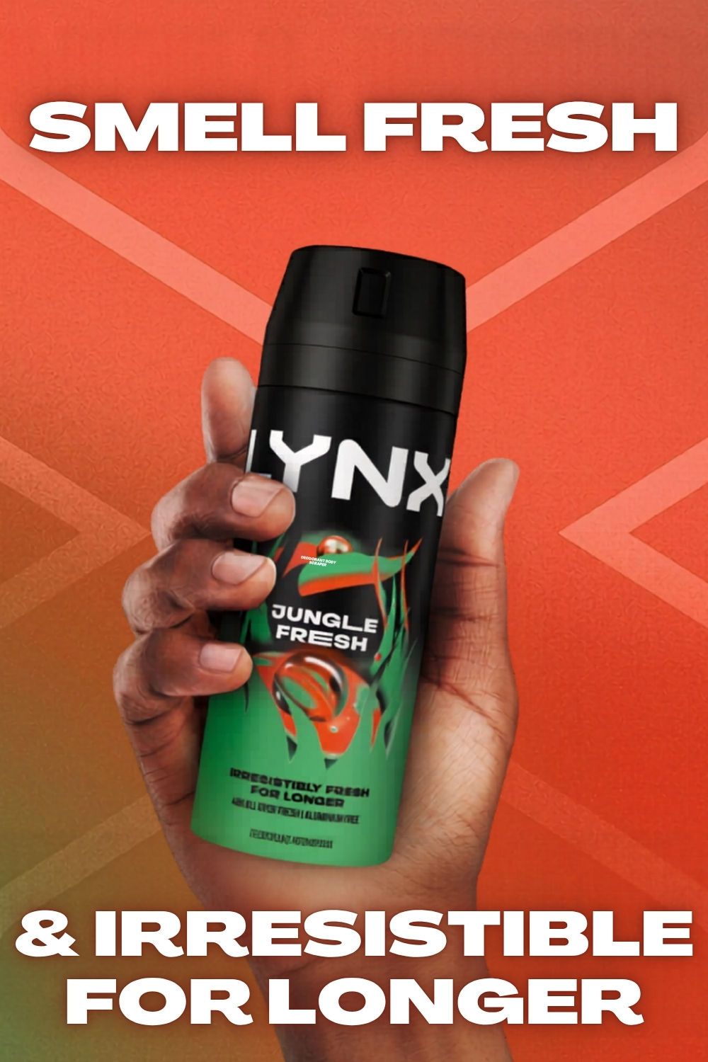 Lynx Body Spray Jungle Fresh 48H HD Fragrance Deodorant 150ml, 3 Pack
