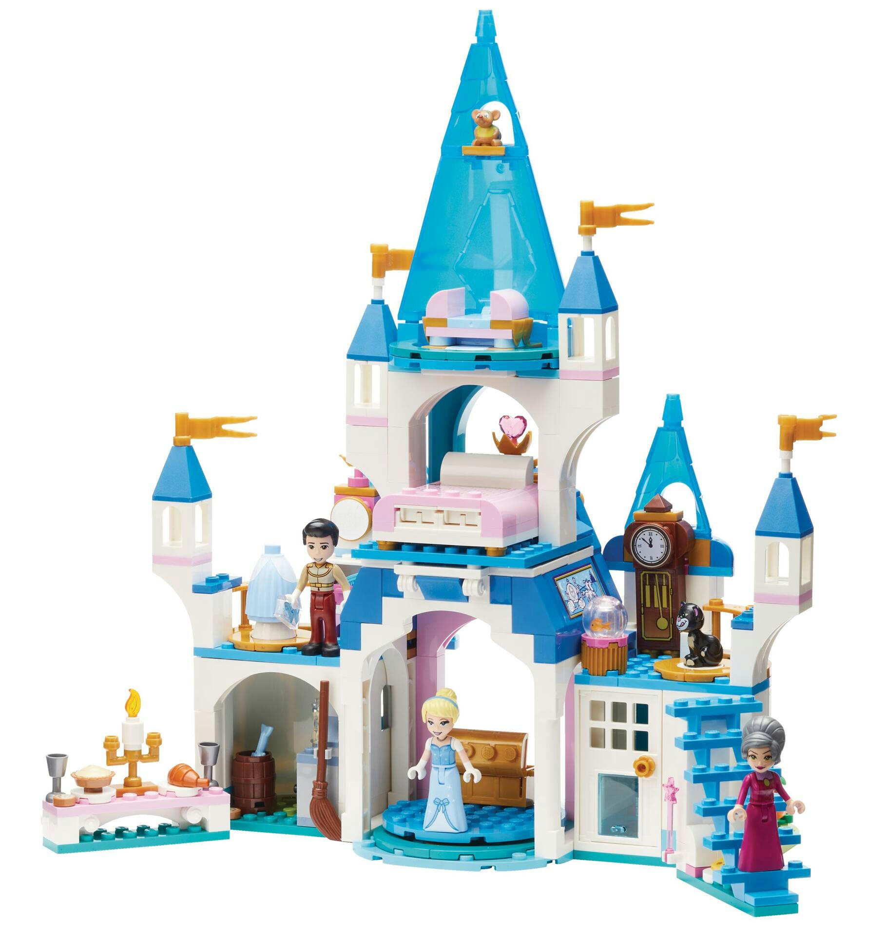 LEGO® 43206 Disney Cinderella and Prince Charming’s Castle Set, Ages 5+