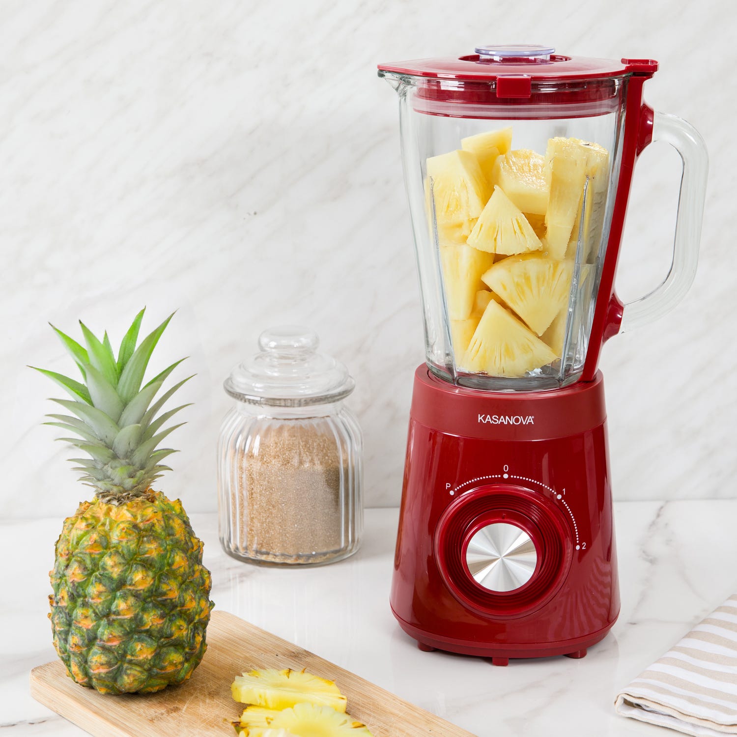 Frullatore con brocca in vetro 1,5 L rosso