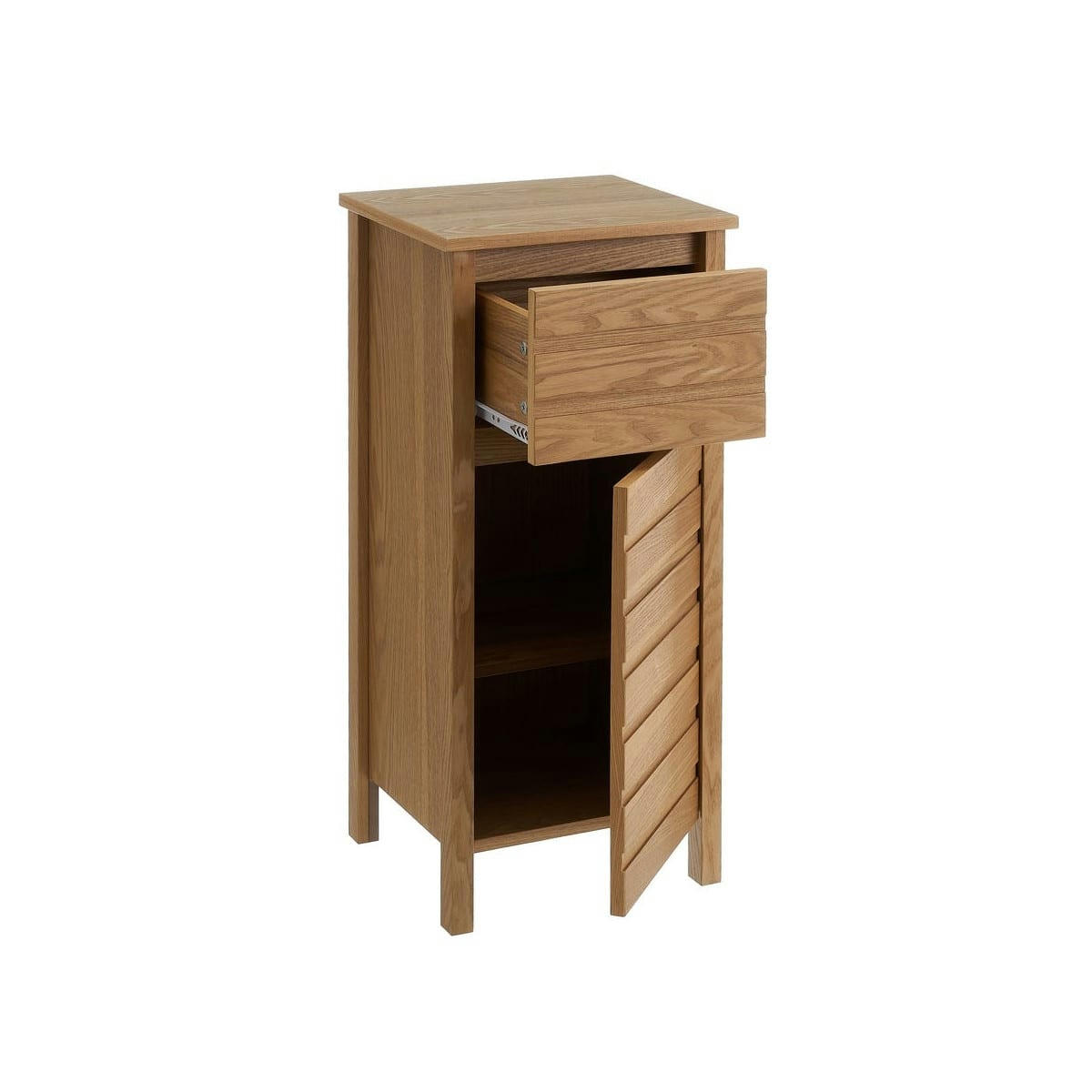 BOIS - Meuble de rangement salle de bain en bois 34x30x78cm
