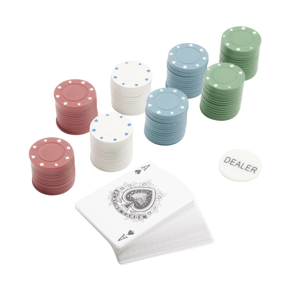 Accessoires pour poker 100 jetons et 1 jeu de cartes