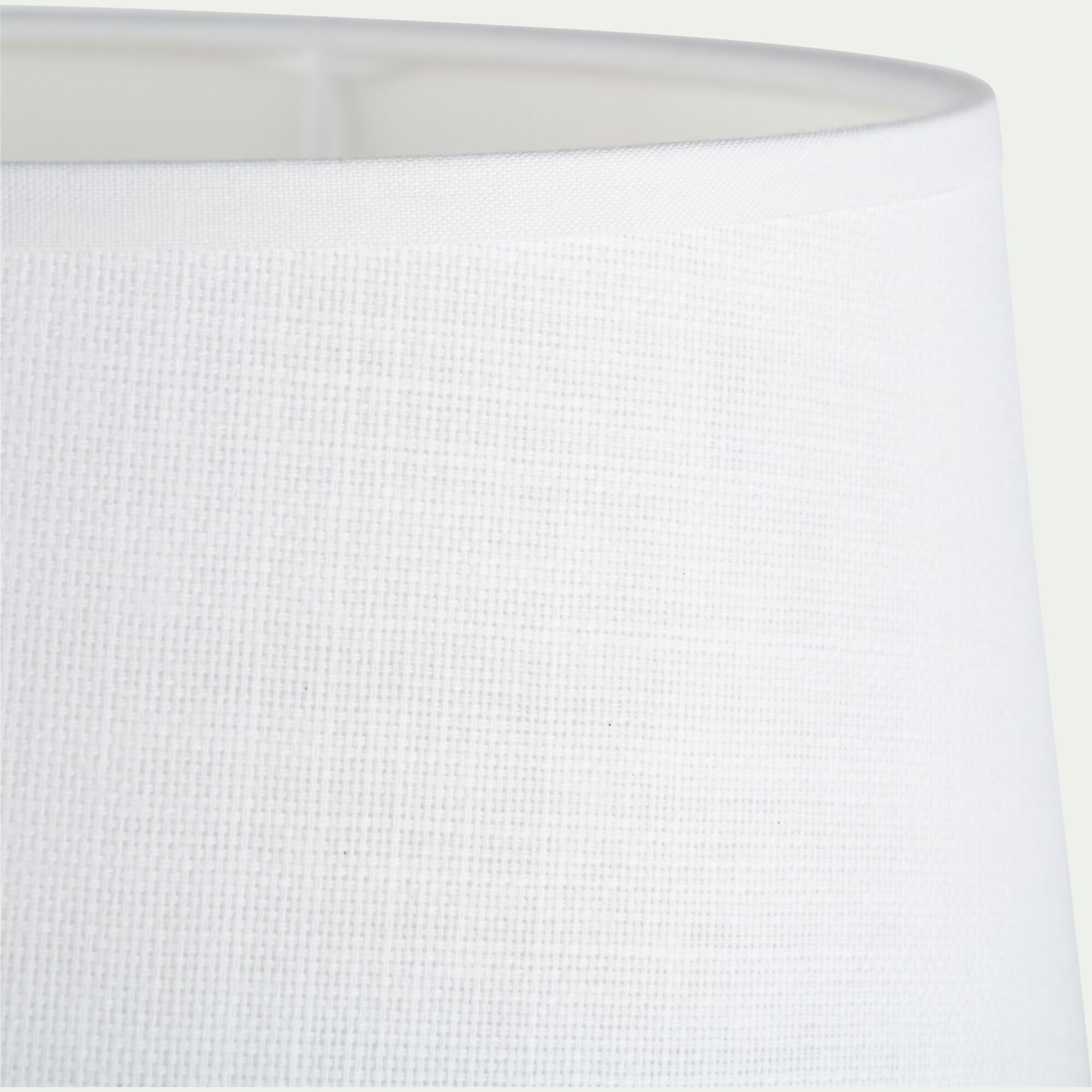 MISTRAL - Abat-jour tambour en coton D33cm - blanc capelan