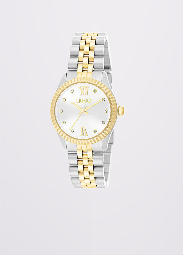 Orologio bicolor in acciaio