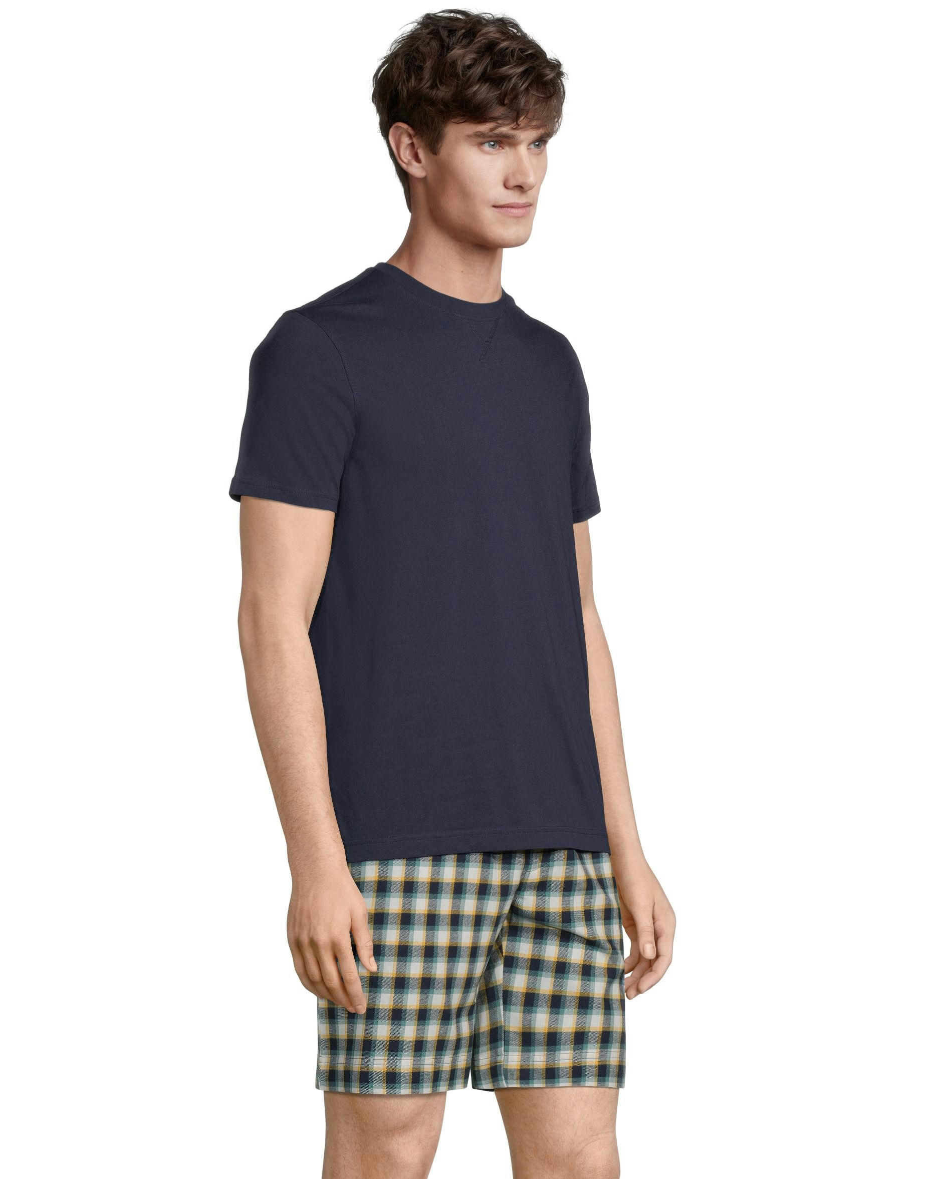 Denver Hayes Men's 2 Piece T Shirt and Shorts Pajama Set